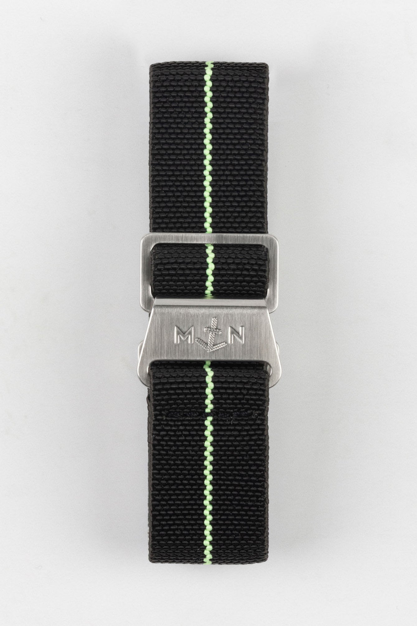 Erika's Originals BLACK OPS MN™ Strap with MINT GREEN Centerline - BRUSHED Hardware