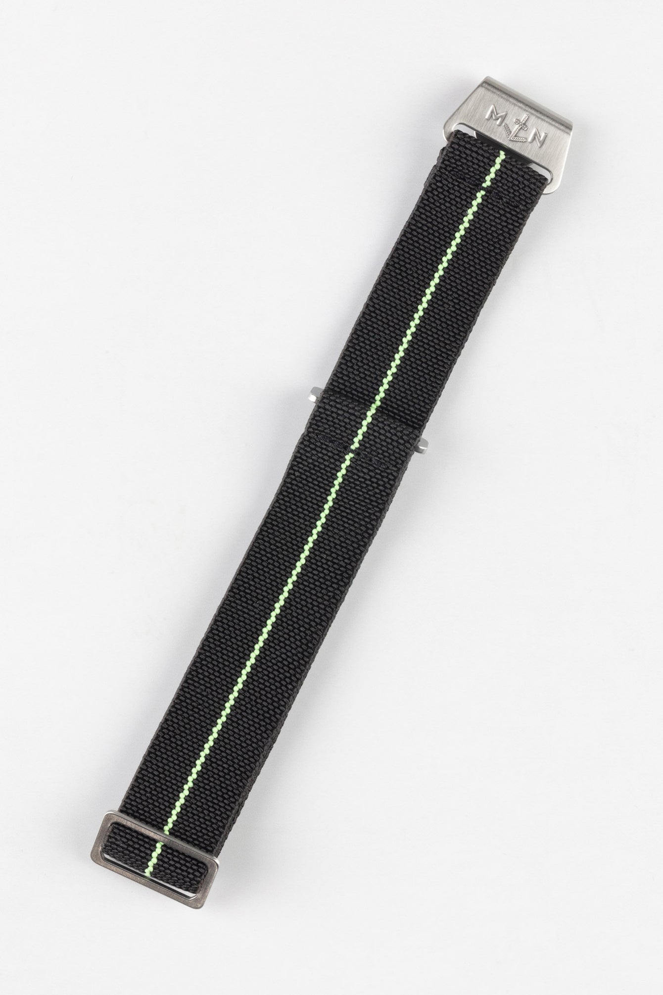 Erika's Originals BLACK OPS MN™ Strap with MINT GREEN Centerline - BRUSHED Hardware