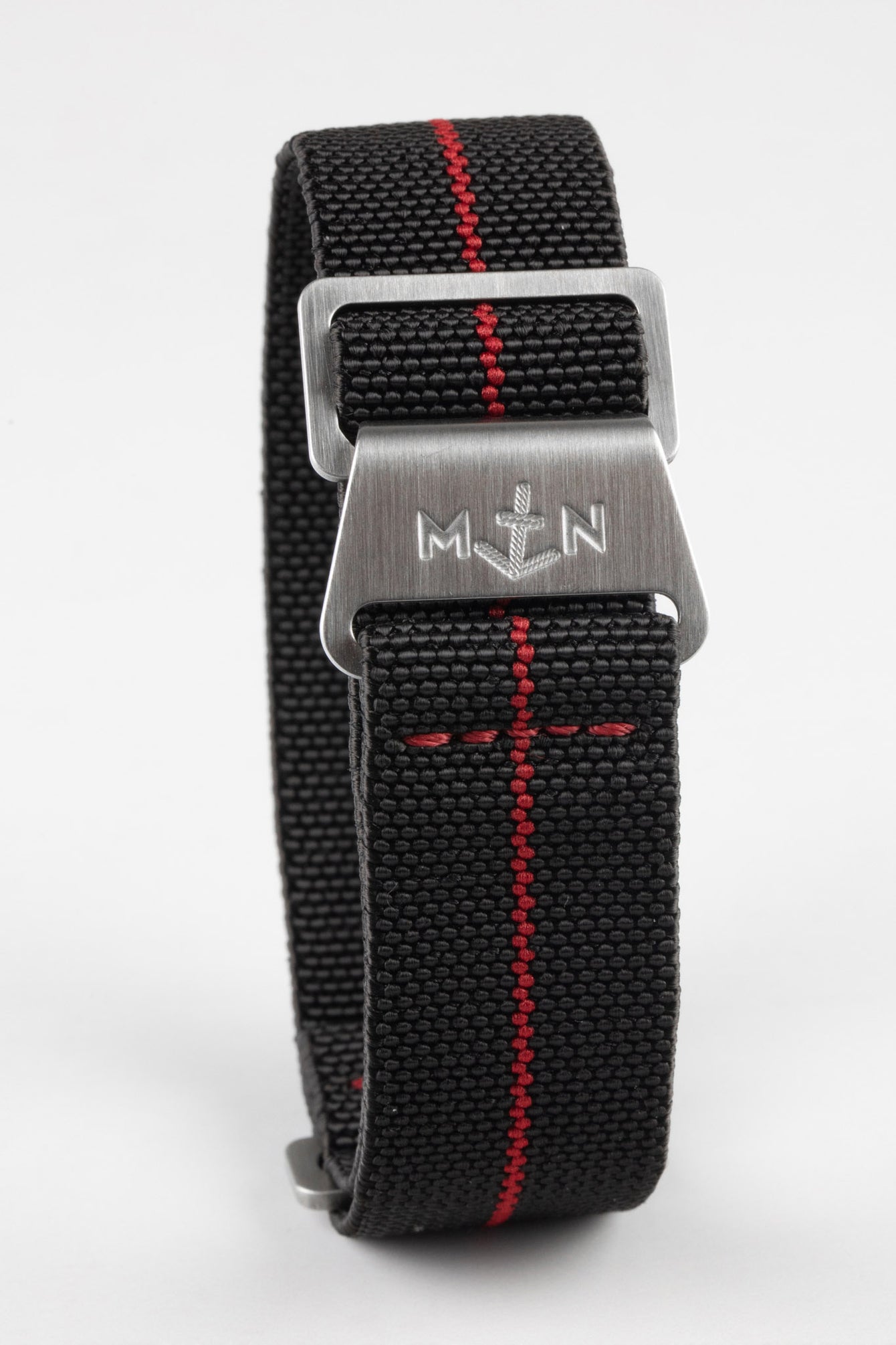 Erika's Originals BLACK OPS MN™ Strap with RED Centerline - BRUSHED Hardware