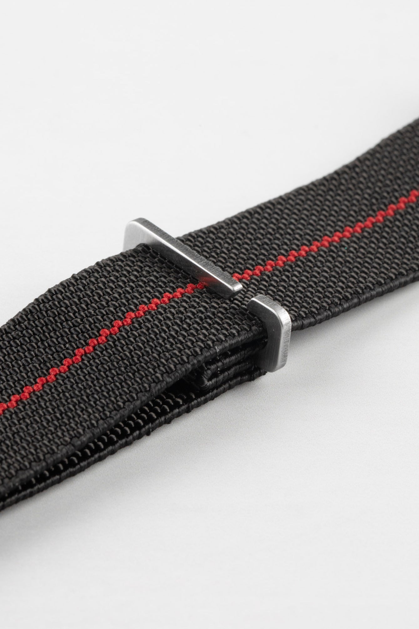 Erika's Originals BLACK OPS MN™ Strap with RED Centerline - BRUSHED Hardware