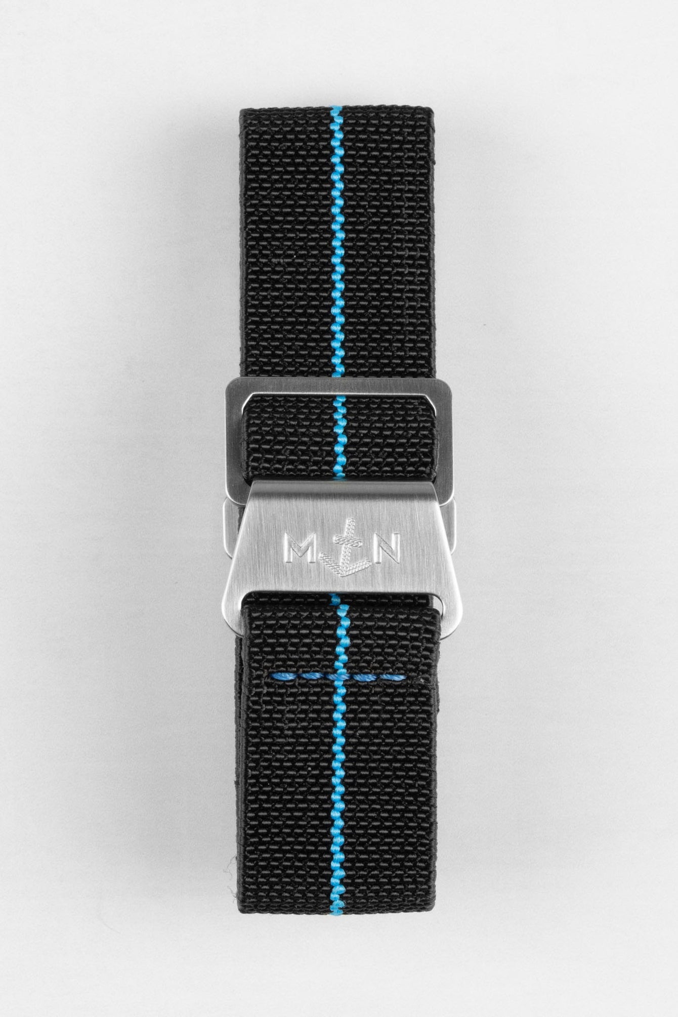 Erika's Originals BLACK OPS MN™ Strap with TURQUOISE Centerline - BRUSHED Hardware