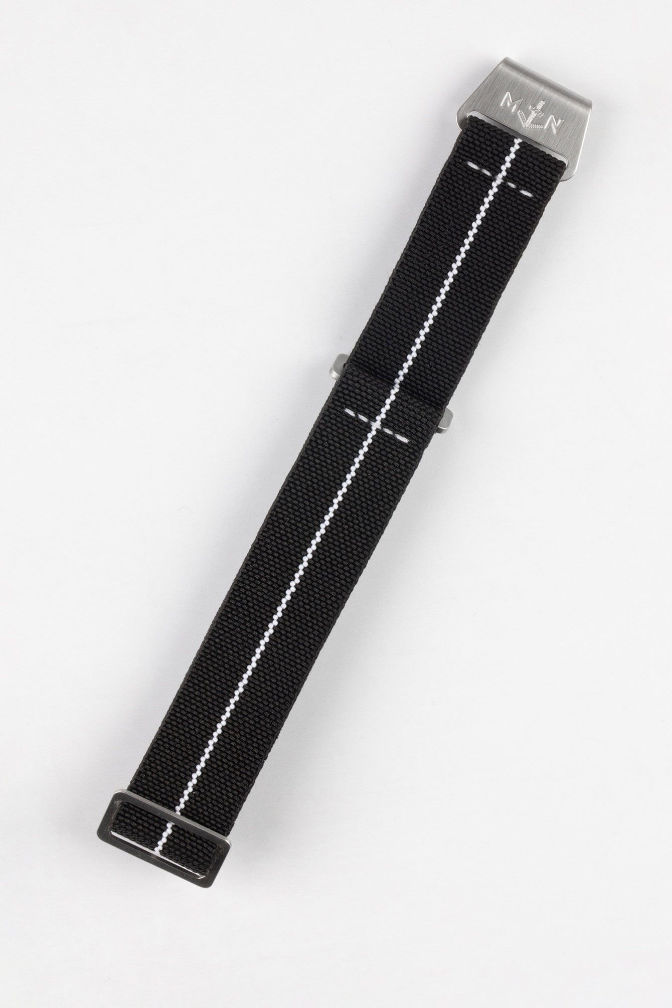 Erika's Originals BLACK OPS MN™ Strap with WHITE Centerline - BRUSHED Hardware