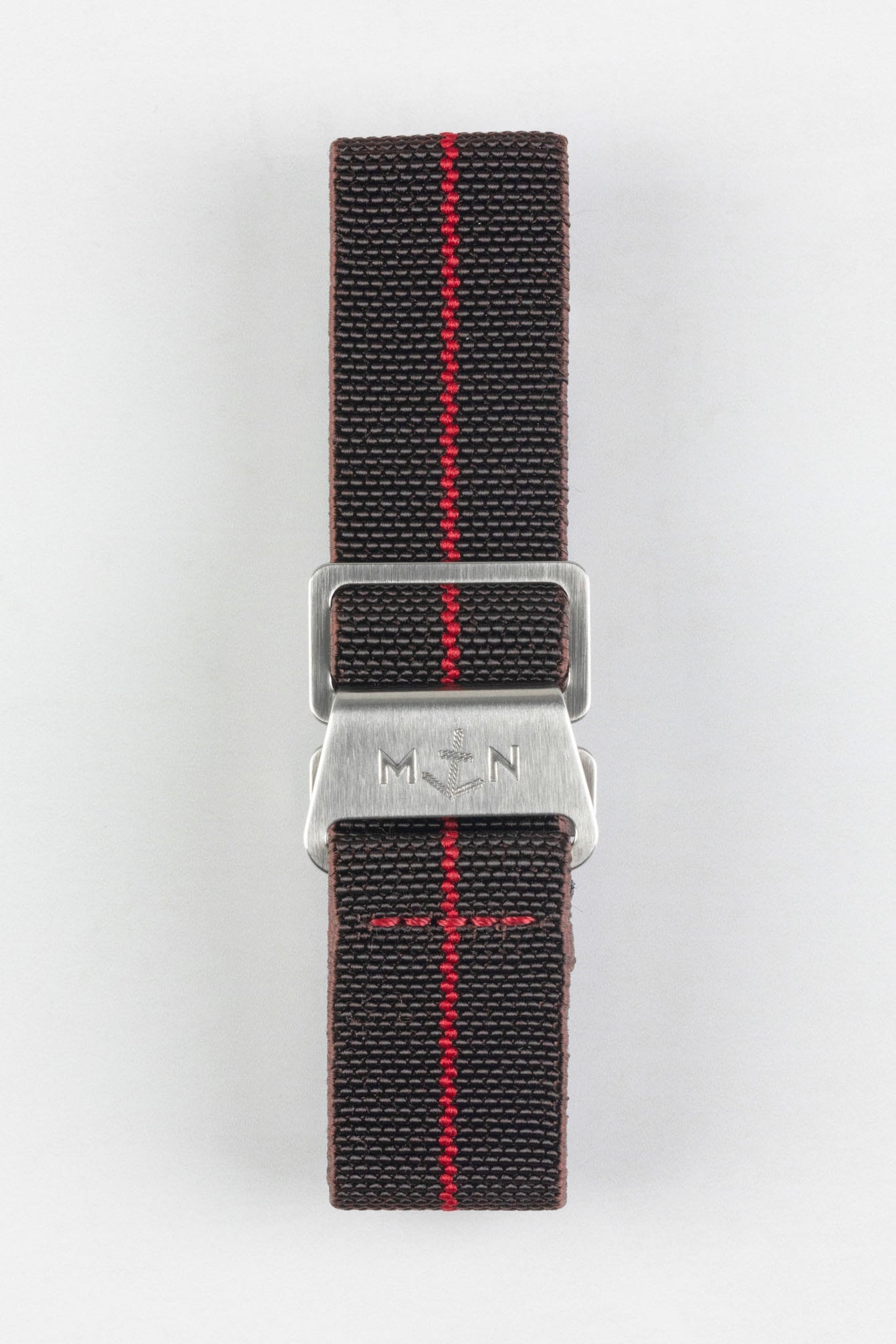 Erika's Originals HAVANA MN™ Strap with RED Centerline - BRUSHED Hardware