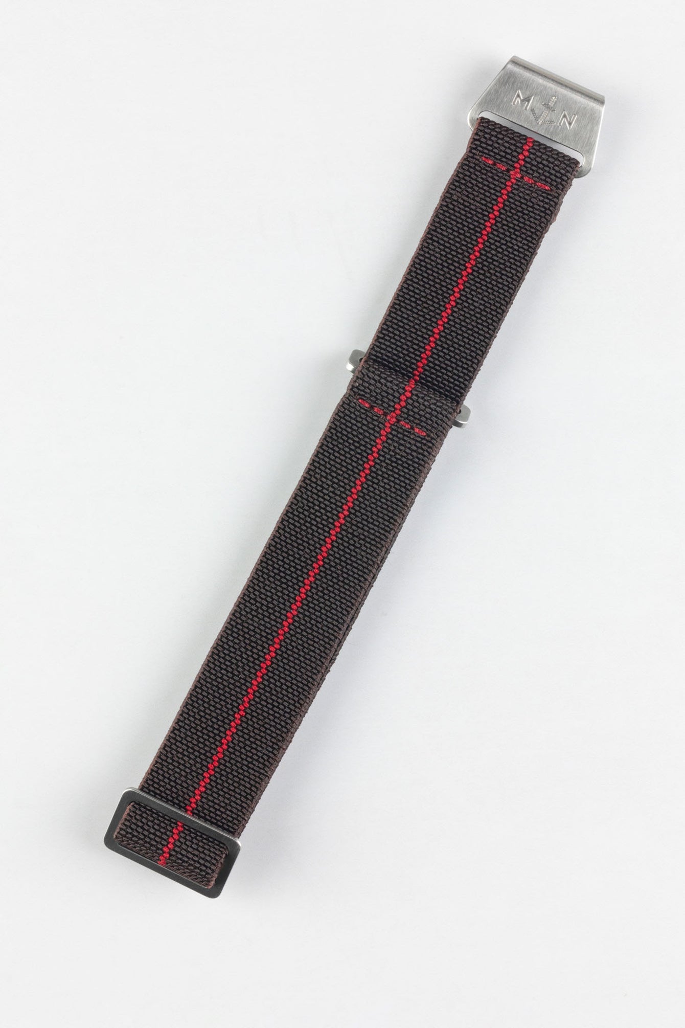 Erika's Originals HAVANA MN™ Strap with RED Centerline - BRUSHED Hardware