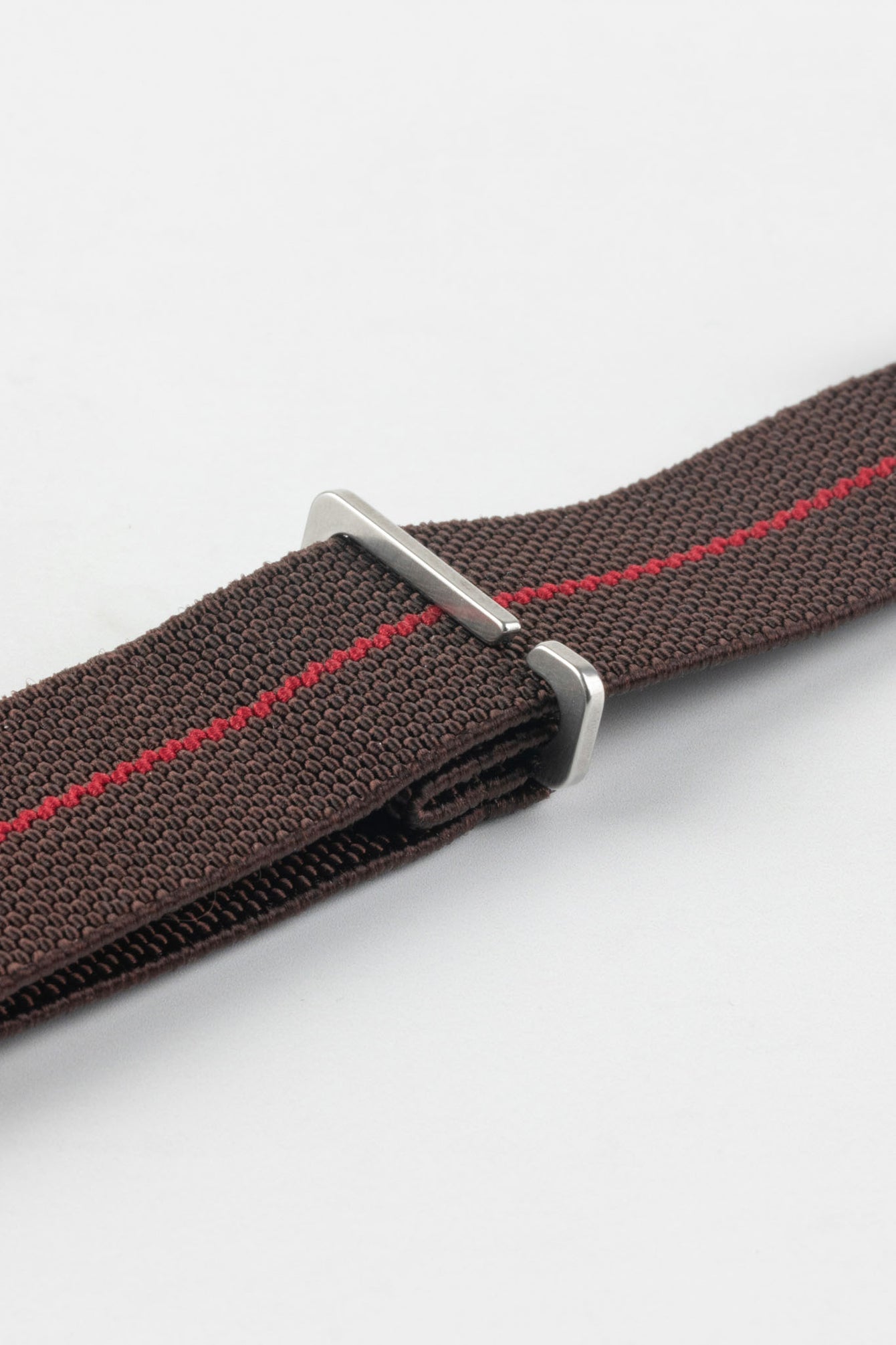 Erika's Originals HAVANA MN™ Strap with RED Centerline - BRUSHED Hardware