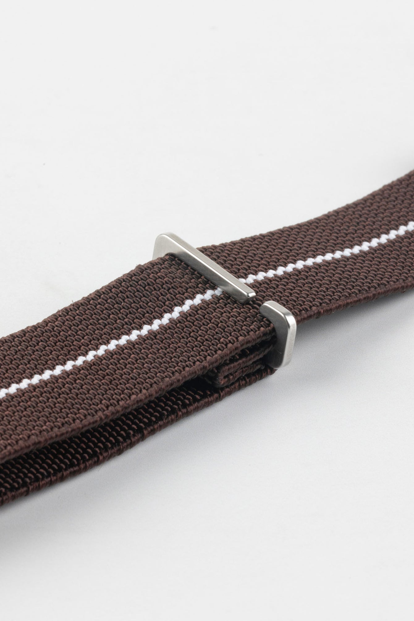 Erika's Originals HAVANA MN™ Strap with WHITE Centerline - BRUSHED Hardware