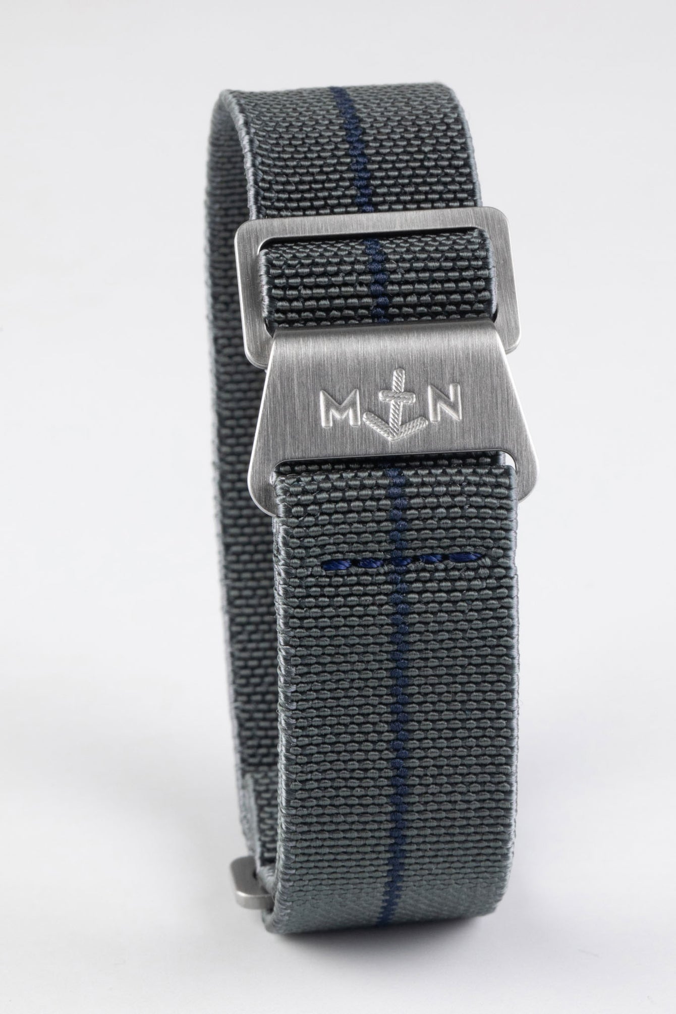 Erika's Originals MIRAGE MN™ Strap with NAVY BLUE Centerline - BRUSHED Hardware