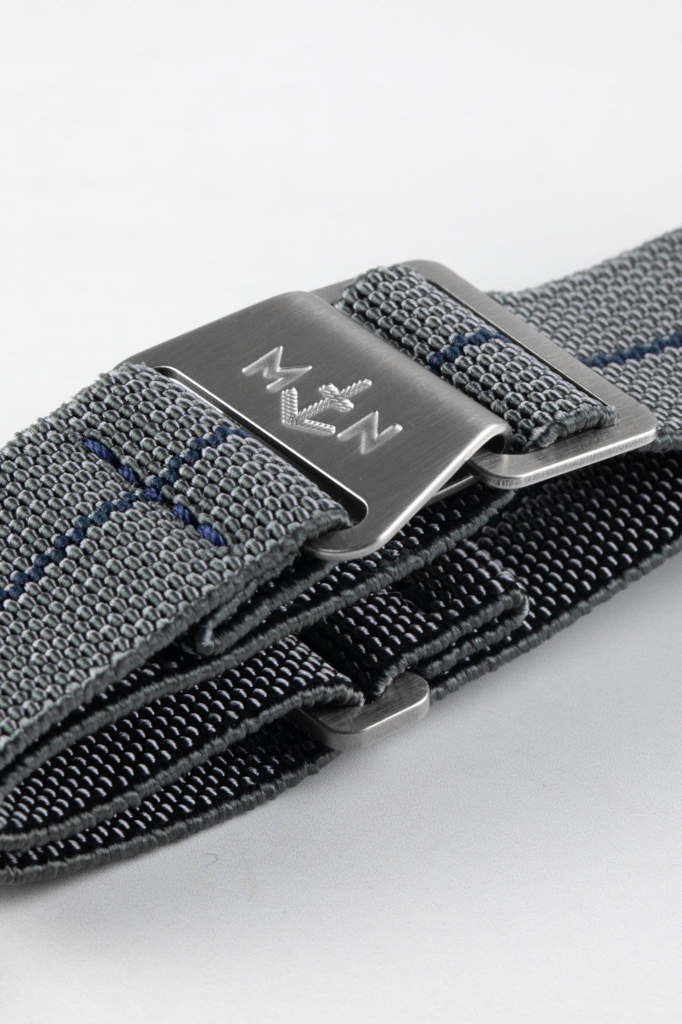 Erika's Originals MIRAGE MN™ Strap with NAVY BLUE Centerline - BRUSHED Hardware