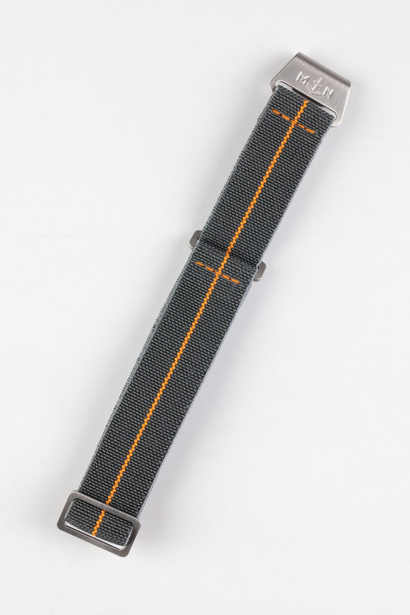 Erika's Originals MIRAGE MN™ Strap with ORANGE Centerline - BRUSHED Hardware