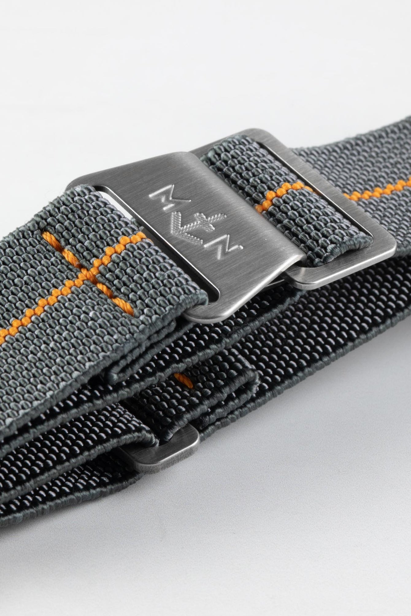 Erika's Originals MIRAGE MN™ Strap with ORANGE Centerline - BRUSHED Hardware