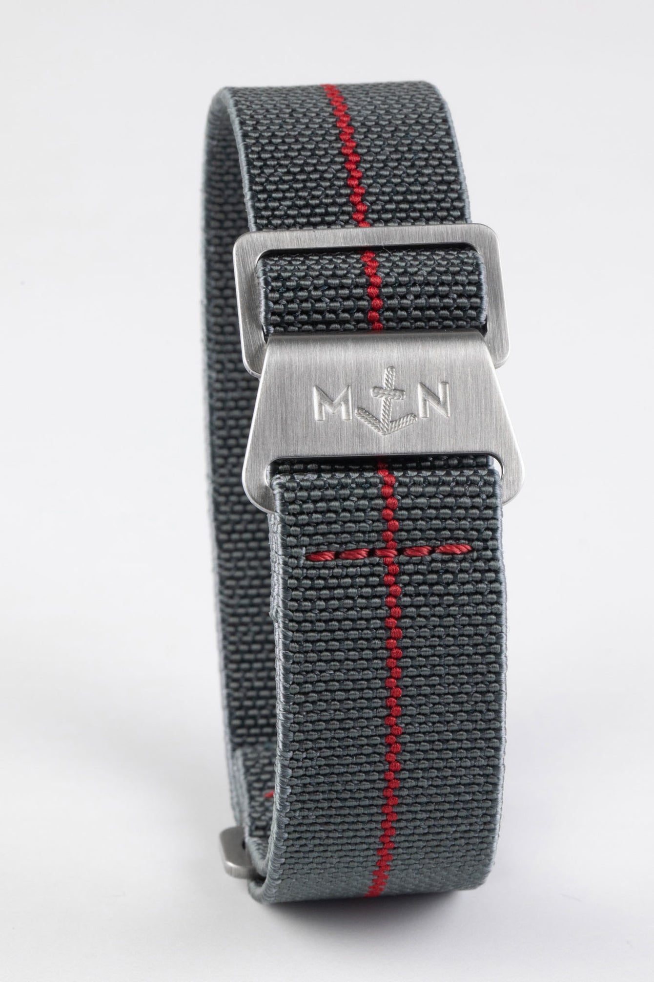 Erika's Originals MIRAGE MN™ Strap with RED Centerline - BRUSHED Hardware