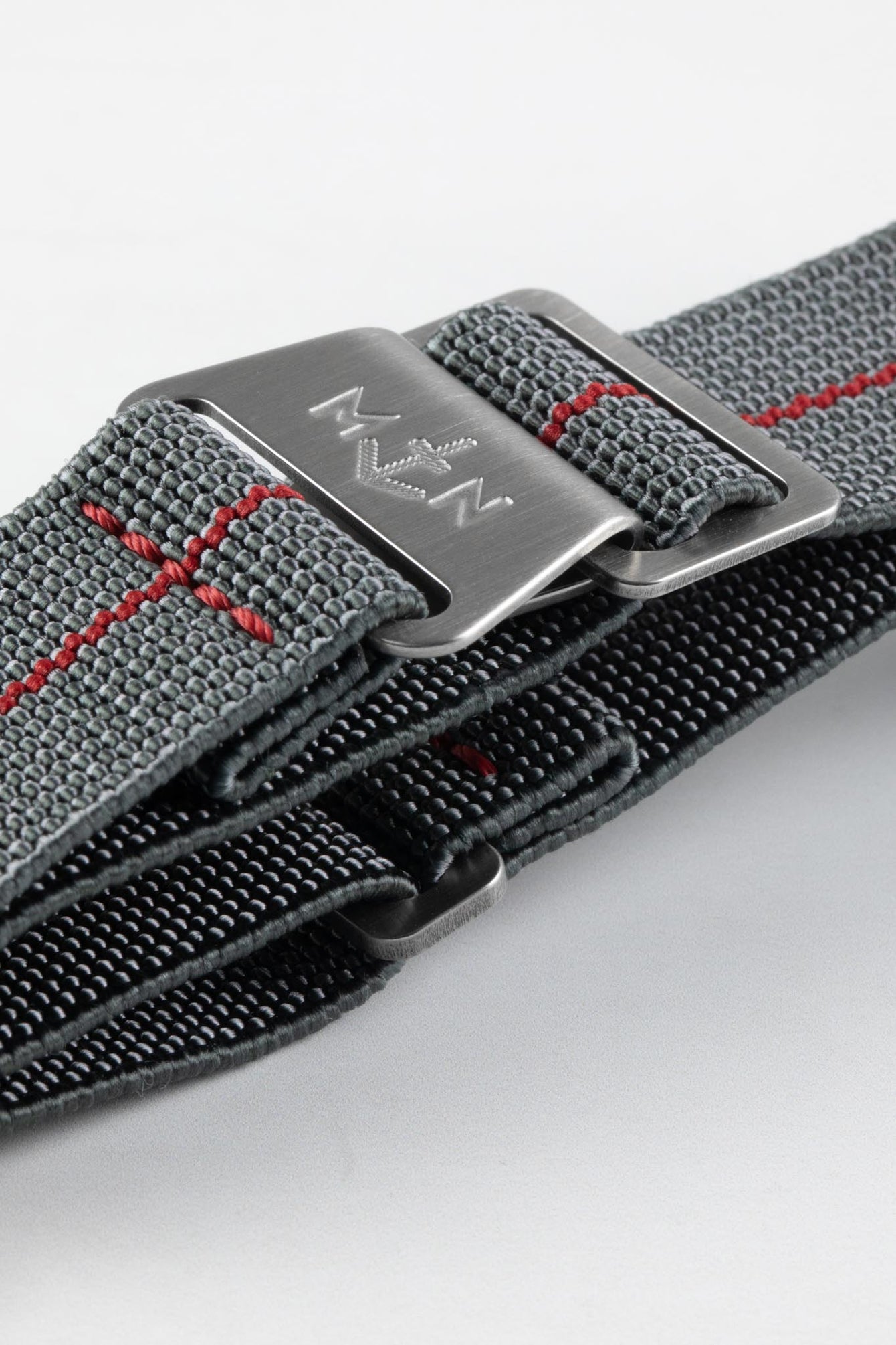 Erika's Originals MIRAGE MN™ Strap with RED Centerline - BRUSHED Hardware