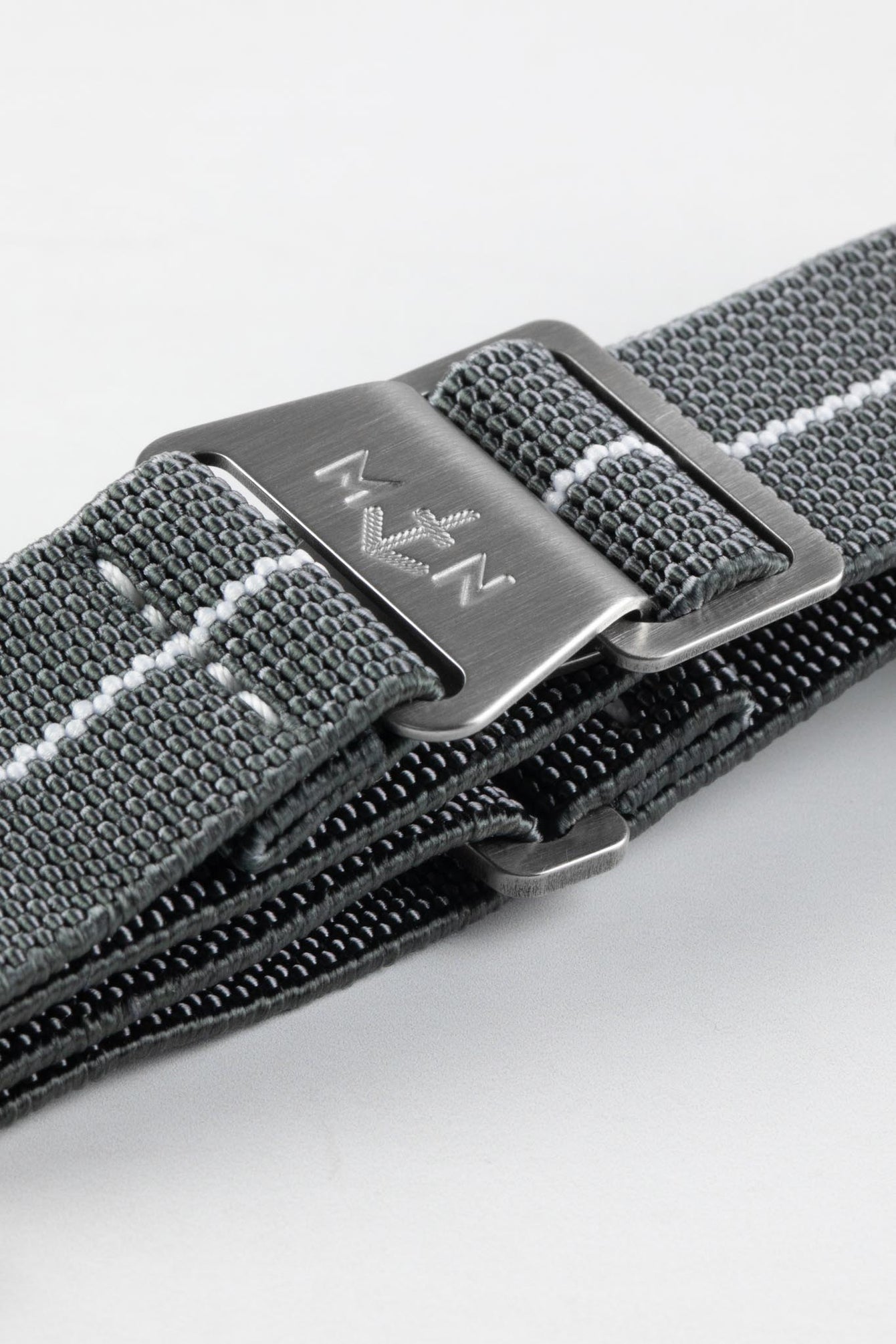 Erika's Originals MIRAGE MN™ Strap with WHITE Centerline - BRUSHED Hardware