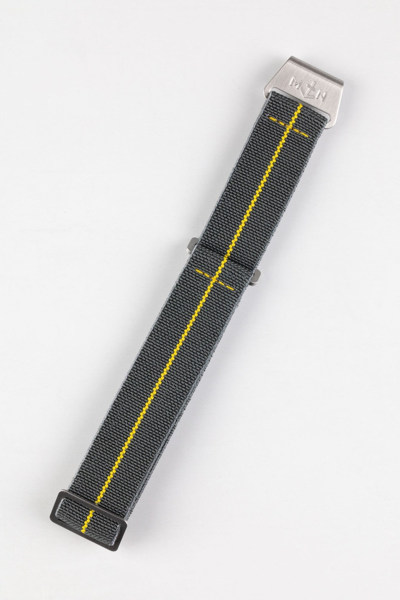 Erika's Originals MIRAGE MN™ Strap with YELLOW Centerline - BRUSHED Hardware