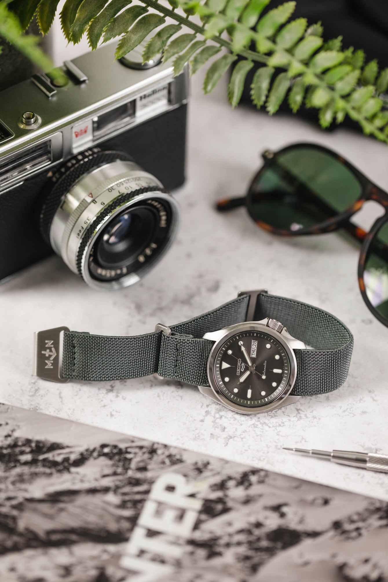 Erika's Originals MIRAGE MN™ Strap in FULL GREY - BRUSHED Hardware