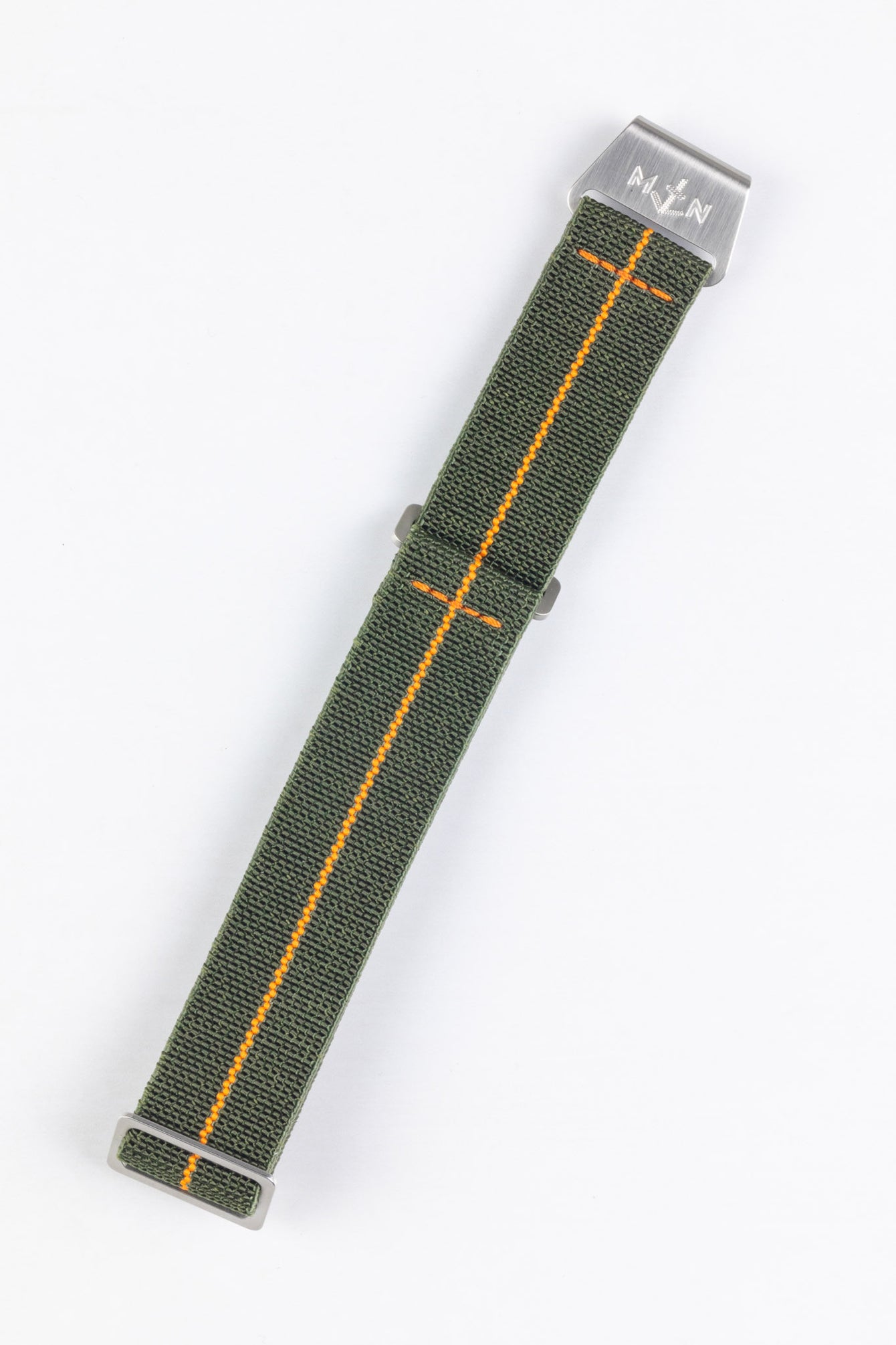 Erika's Originals ORIGINAL MN™ Strap with ORANGE Centerline - BRUSHED Hardware