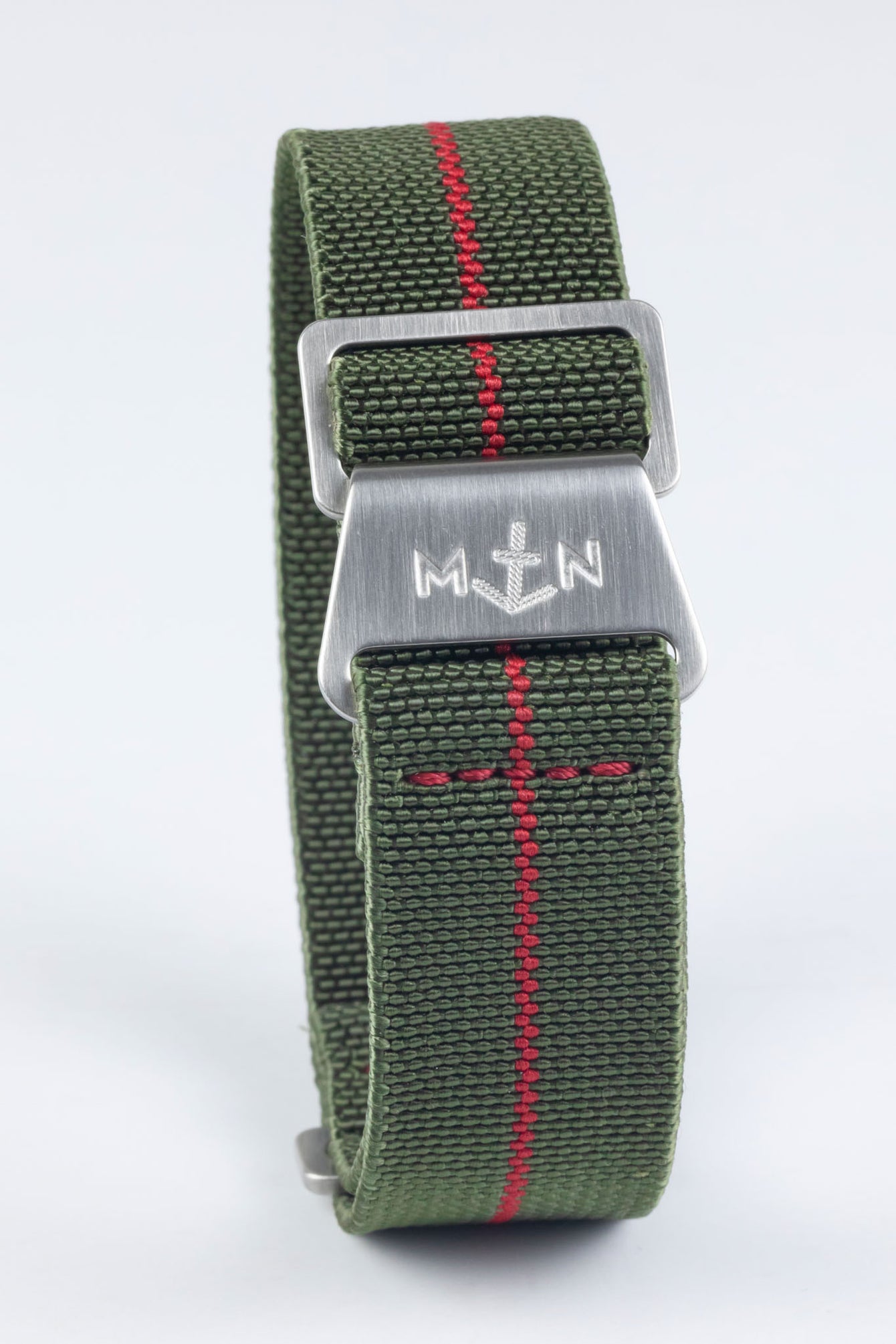 Erika's Originals ORIGINAL MN™ Strap with RED Centerline - BRUSHED Hardware