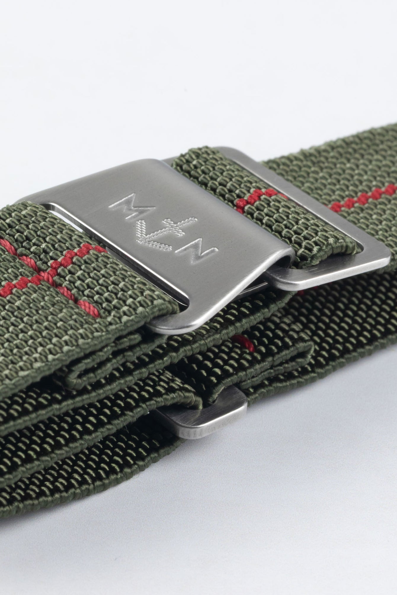 Erika's Originals ORIGINAL MN™ Strap with RED Centerline - BRUSHED Hardware