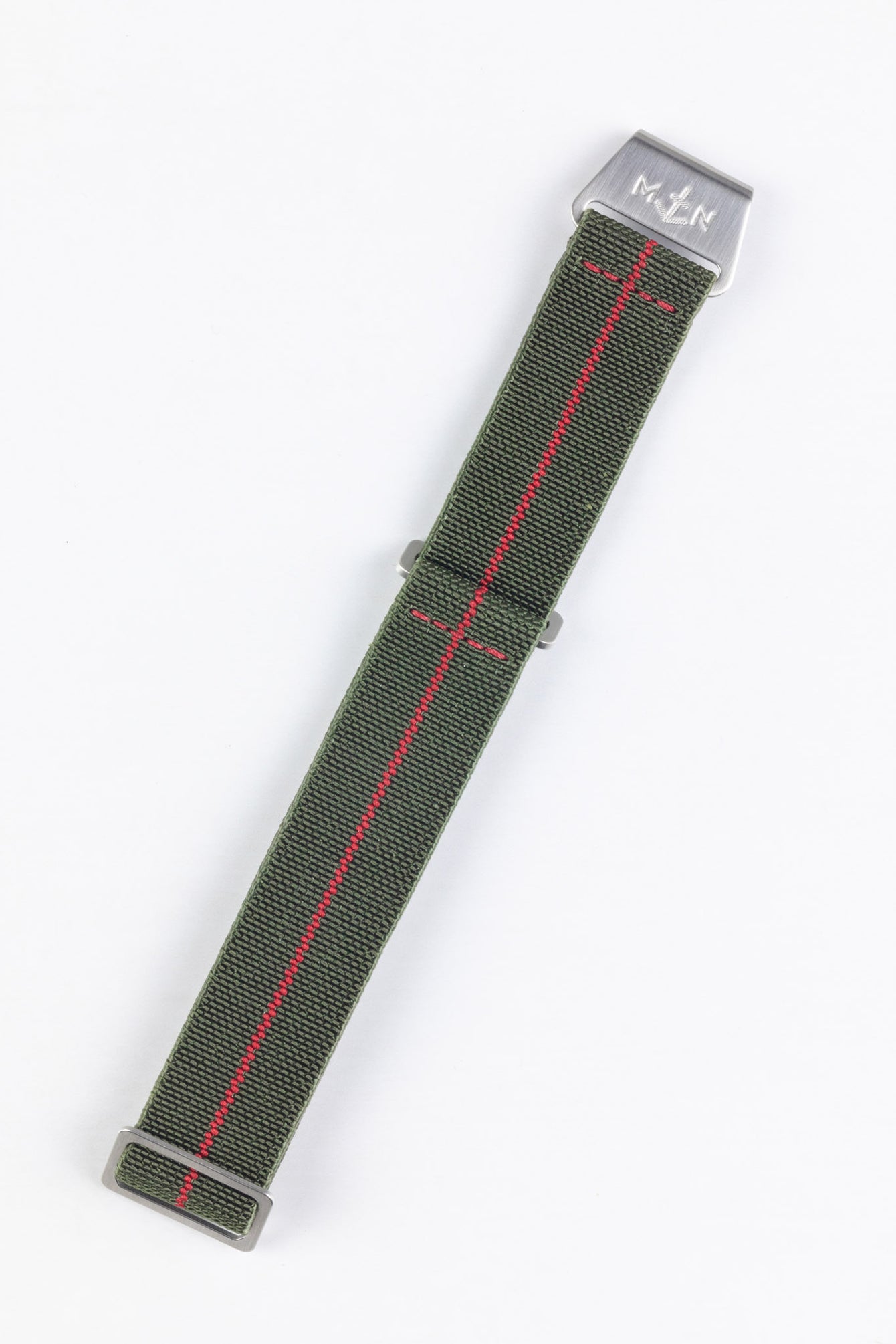 Erika's Originals ORIGINAL MN™ Strap with RED Centerline - BRUSHED Hardware