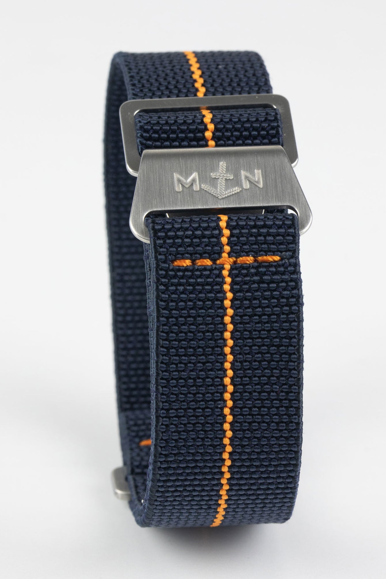 Trident | Blue Watch Strap With Orange Stitching | WatchObsession