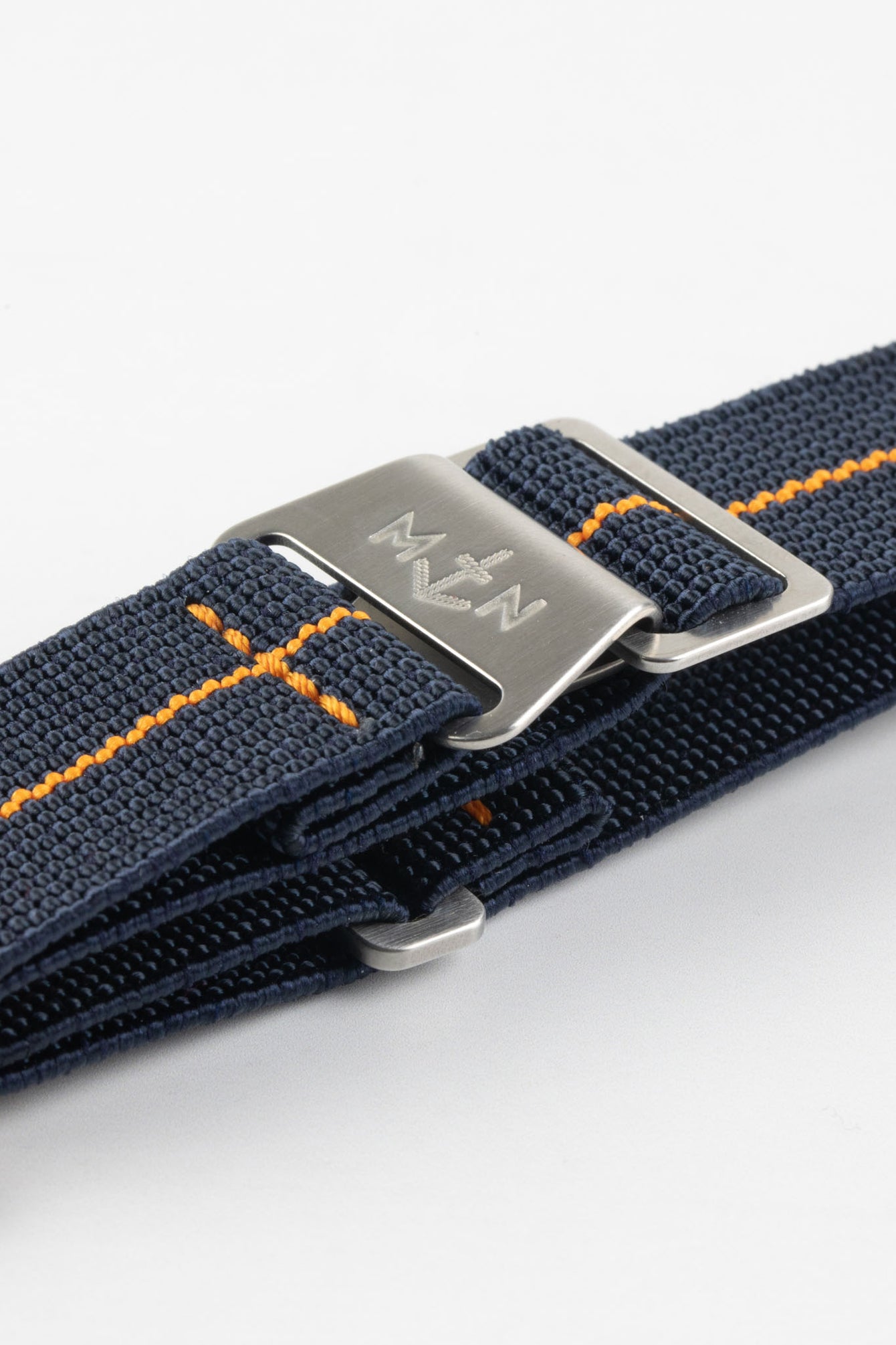 Erika's Originals TRIDENT MN™ Strap with ORANGE Centerline - BRUSHED Hardware