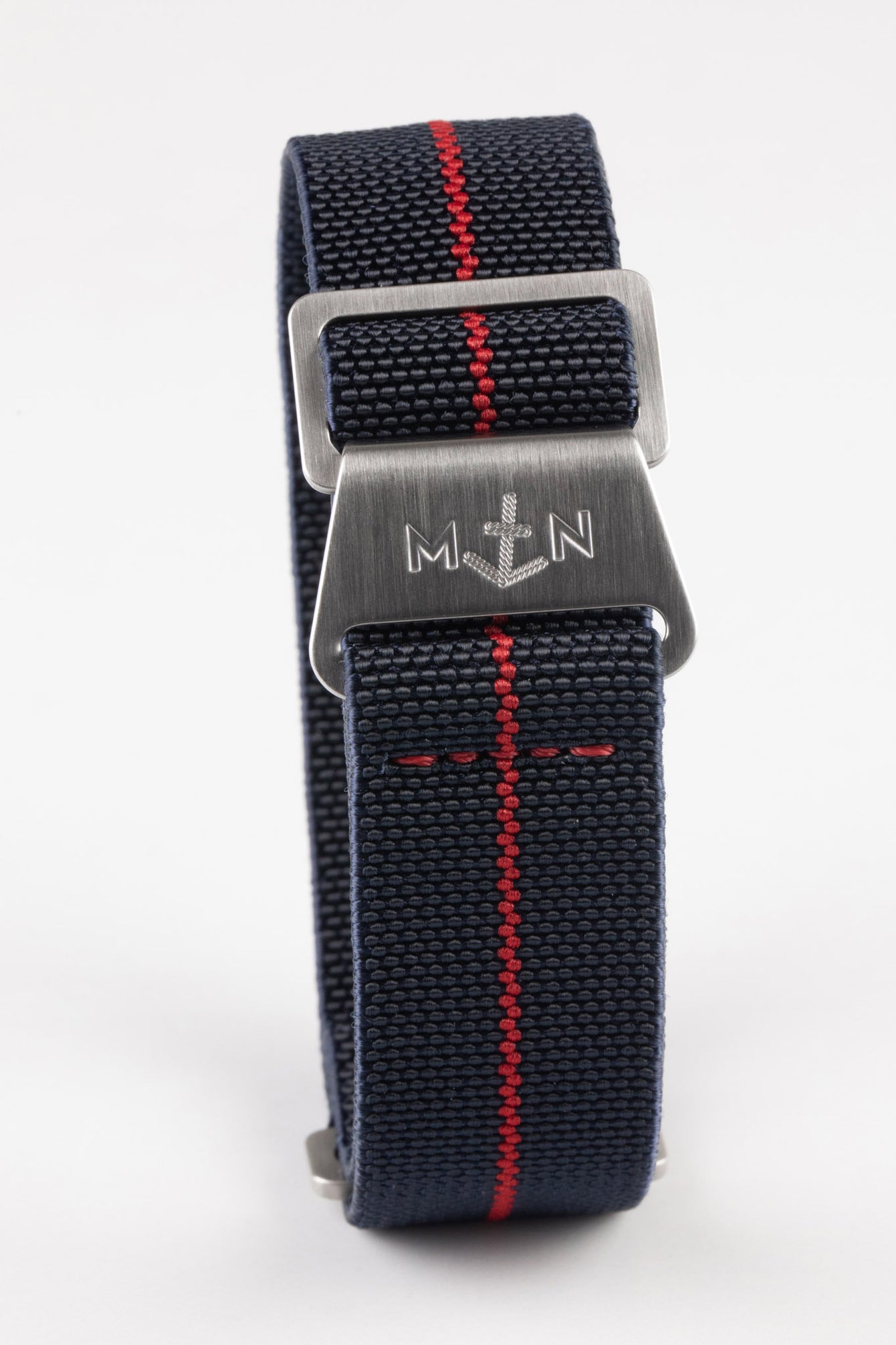 Erika's Originals TRIDENT MN™ Strap with RED Centerline - BRUSHED Hardware