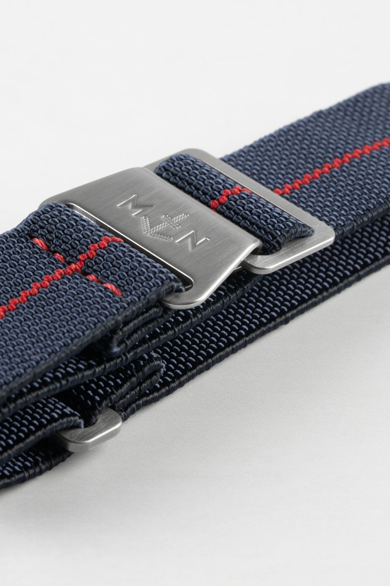 Erika's Originals TRIDENT MN™ Strap with RED Centerline - BRUSHED Hardware