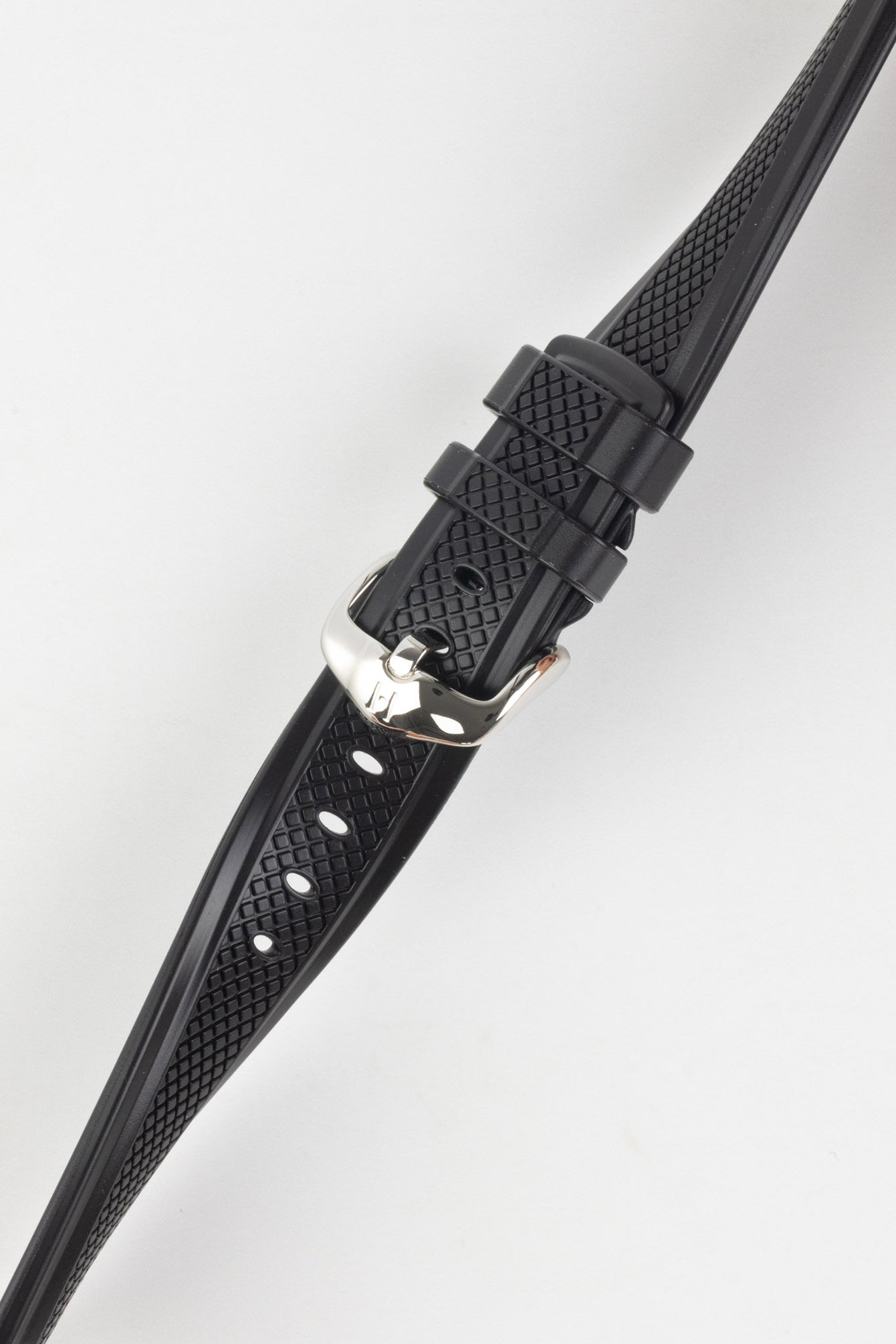 Hirsch ACCENT Natural Rubber Watch Strap in BLACK