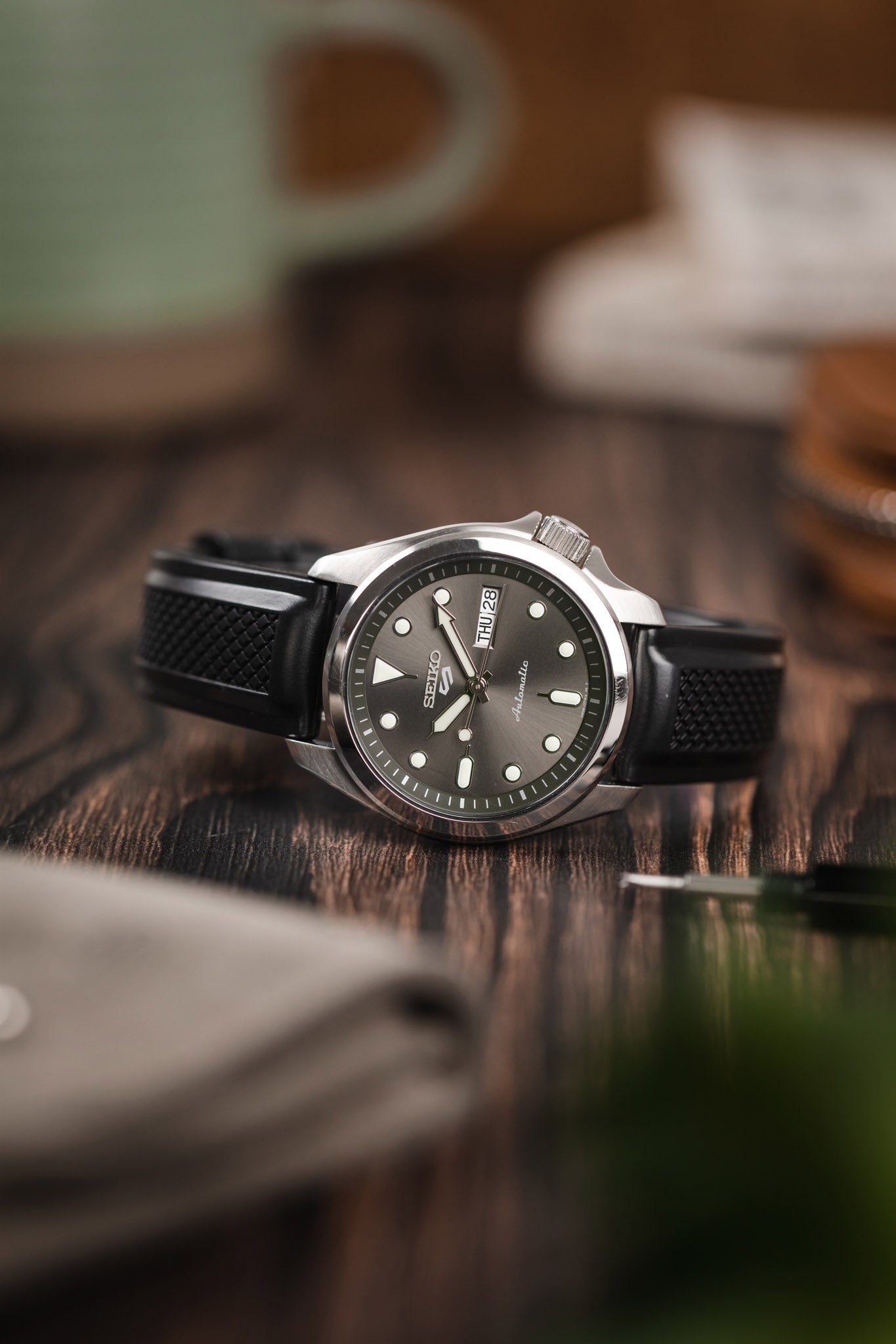 Hirsch Accent Rubber Natural Watch Strap Watch Obsession