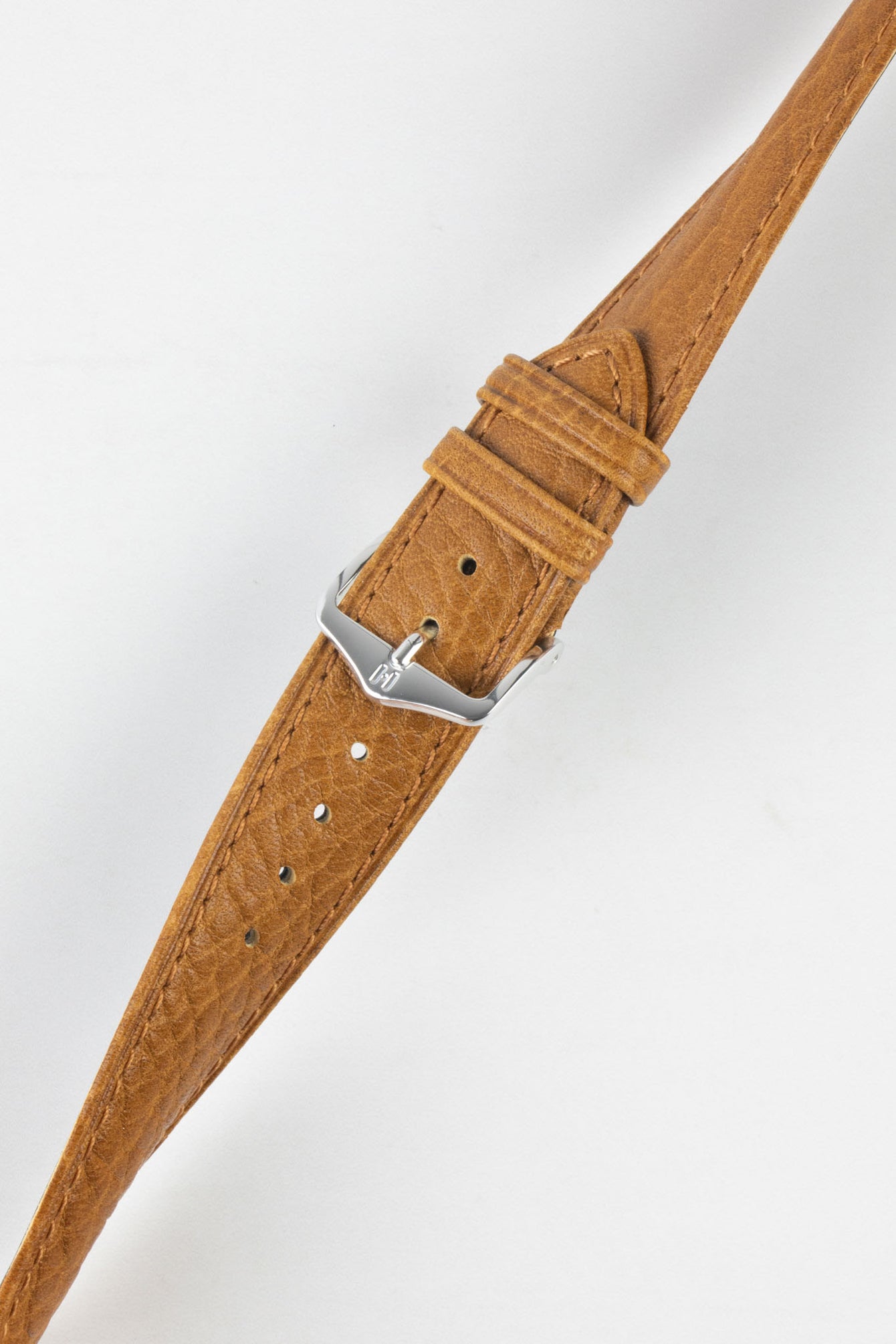 Hirsch CAMELGRAIN No Allergy Leather Watch Strap in HONEY