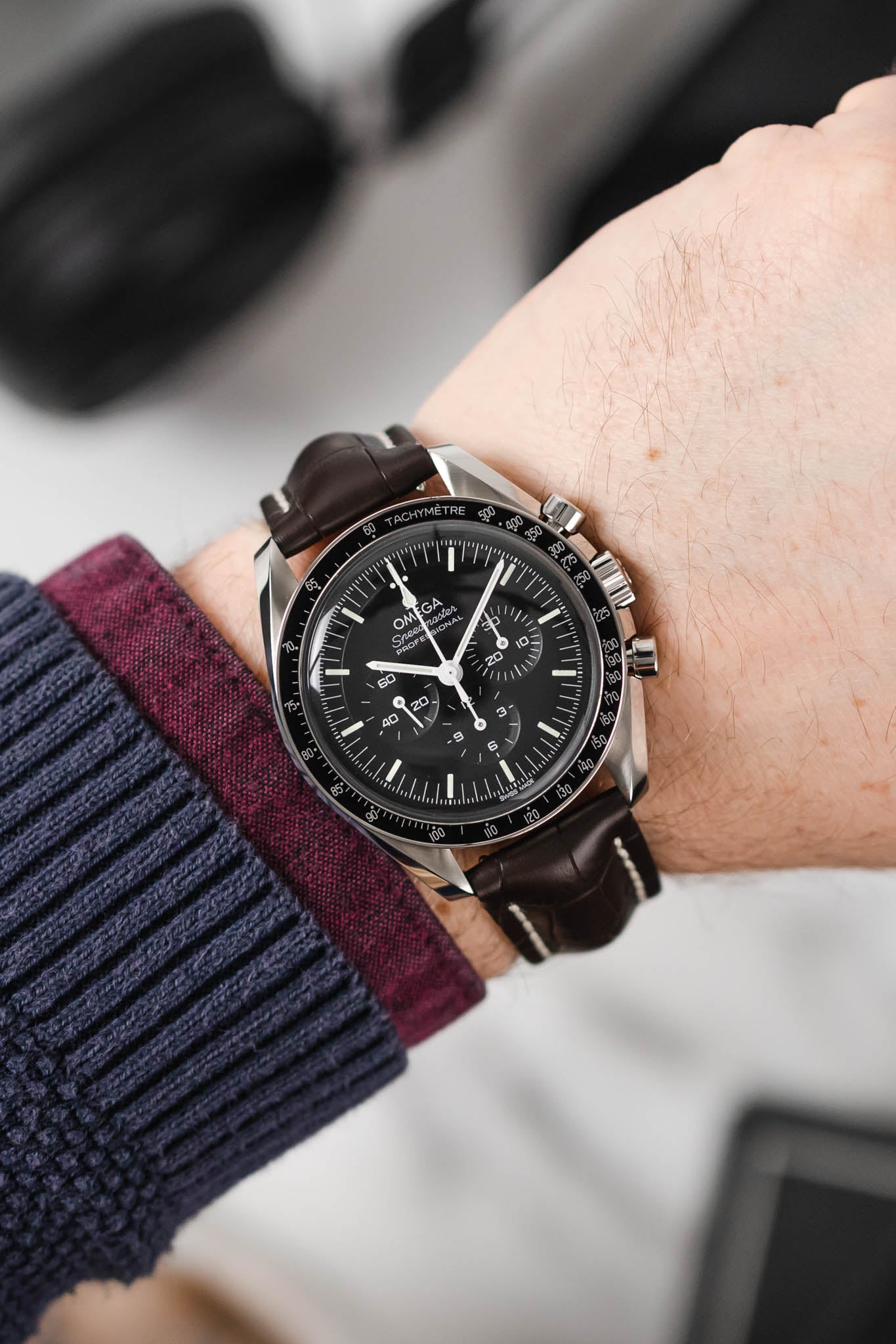 Speedmaster reduced leather on sale strap