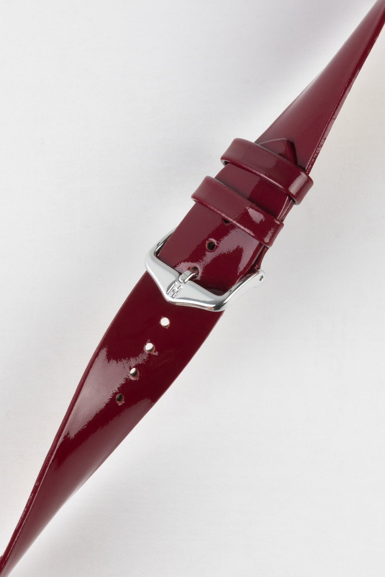 Hirsch DIVA Glossy Ladies Leather Watch Strap in MARSALA