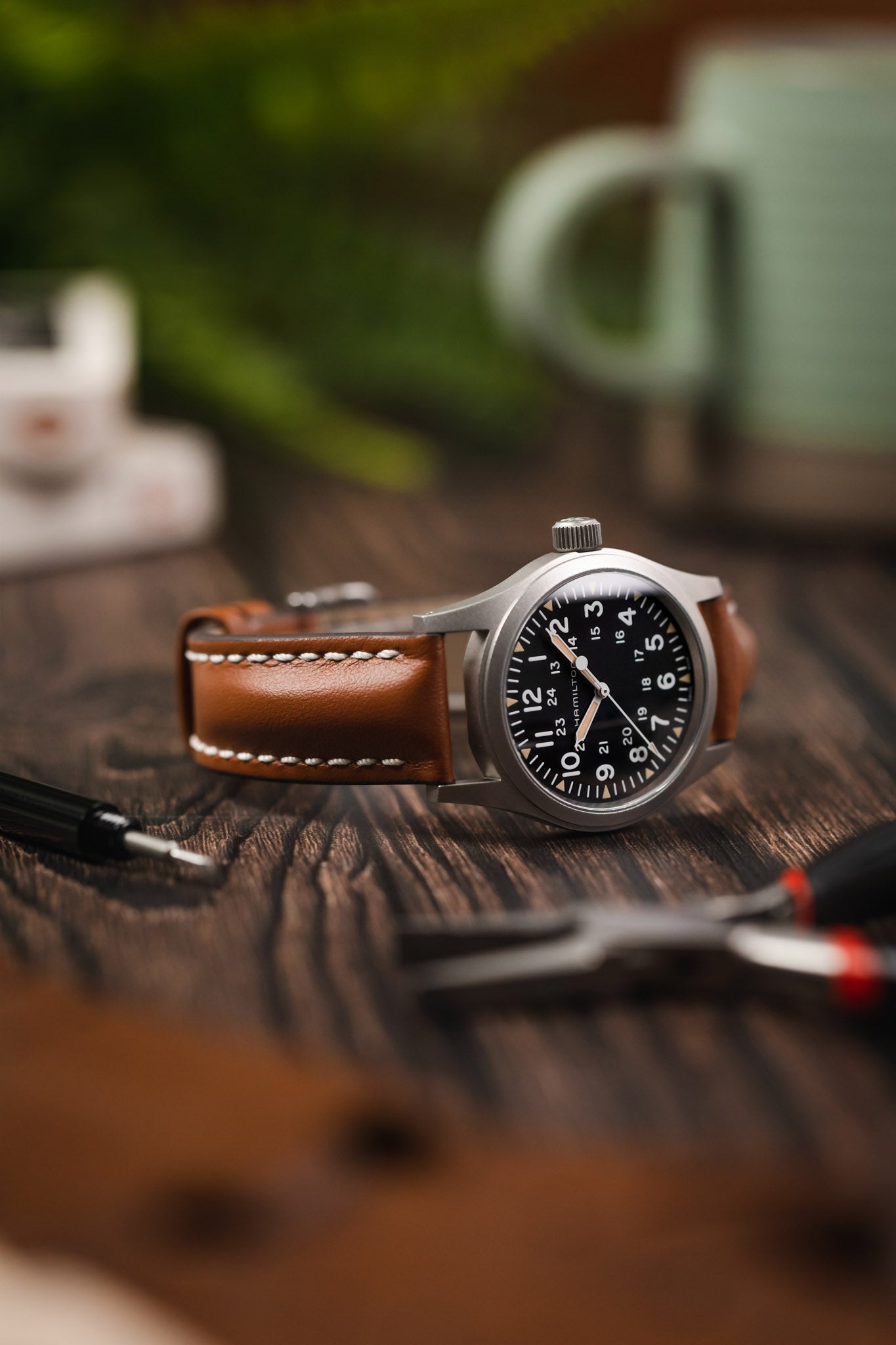 Hamilton leather 2025 watch strap