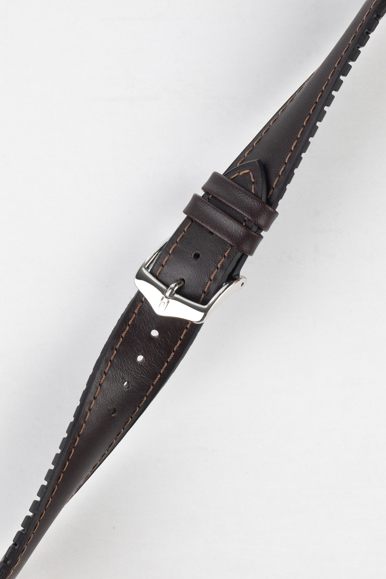 Hirsch JAMES Calf Leather Performance Watch Strap in BROWN