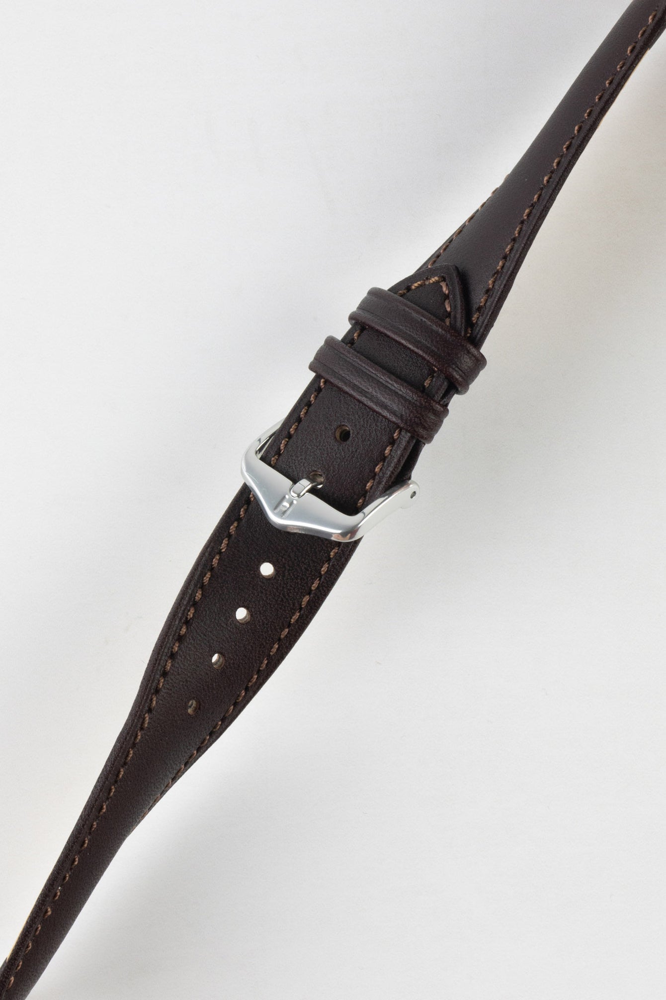 Hirsch KENT Textured Natural Leather Watch Strap in BROWN