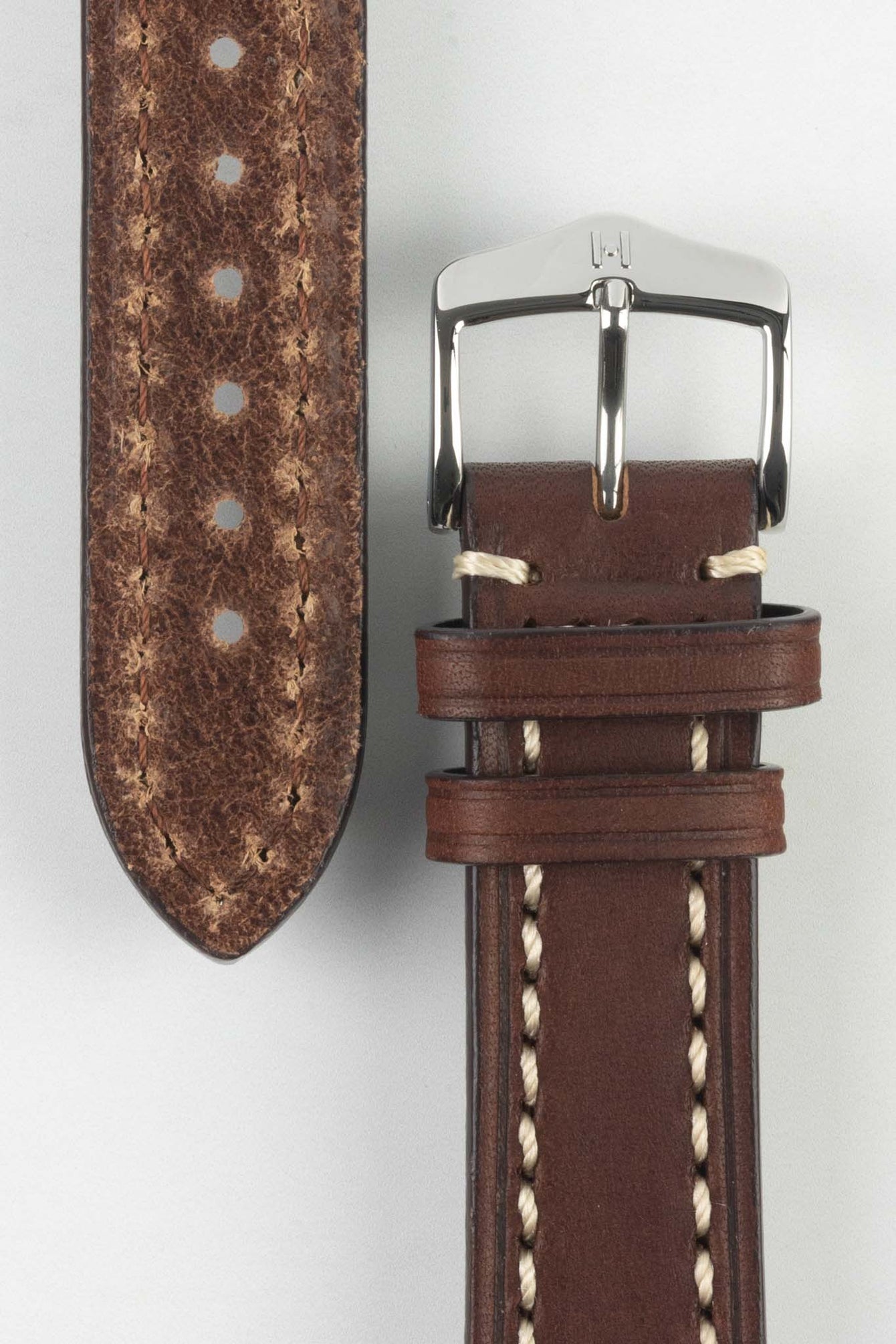 Hirsch LIBERTY Strap - Leather Watch Strap in BROWN