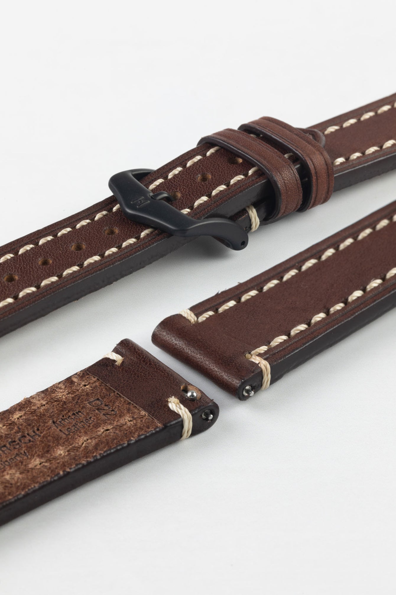 Hirsch LIBERTY Strap - Leather Watch Strap in BROWN