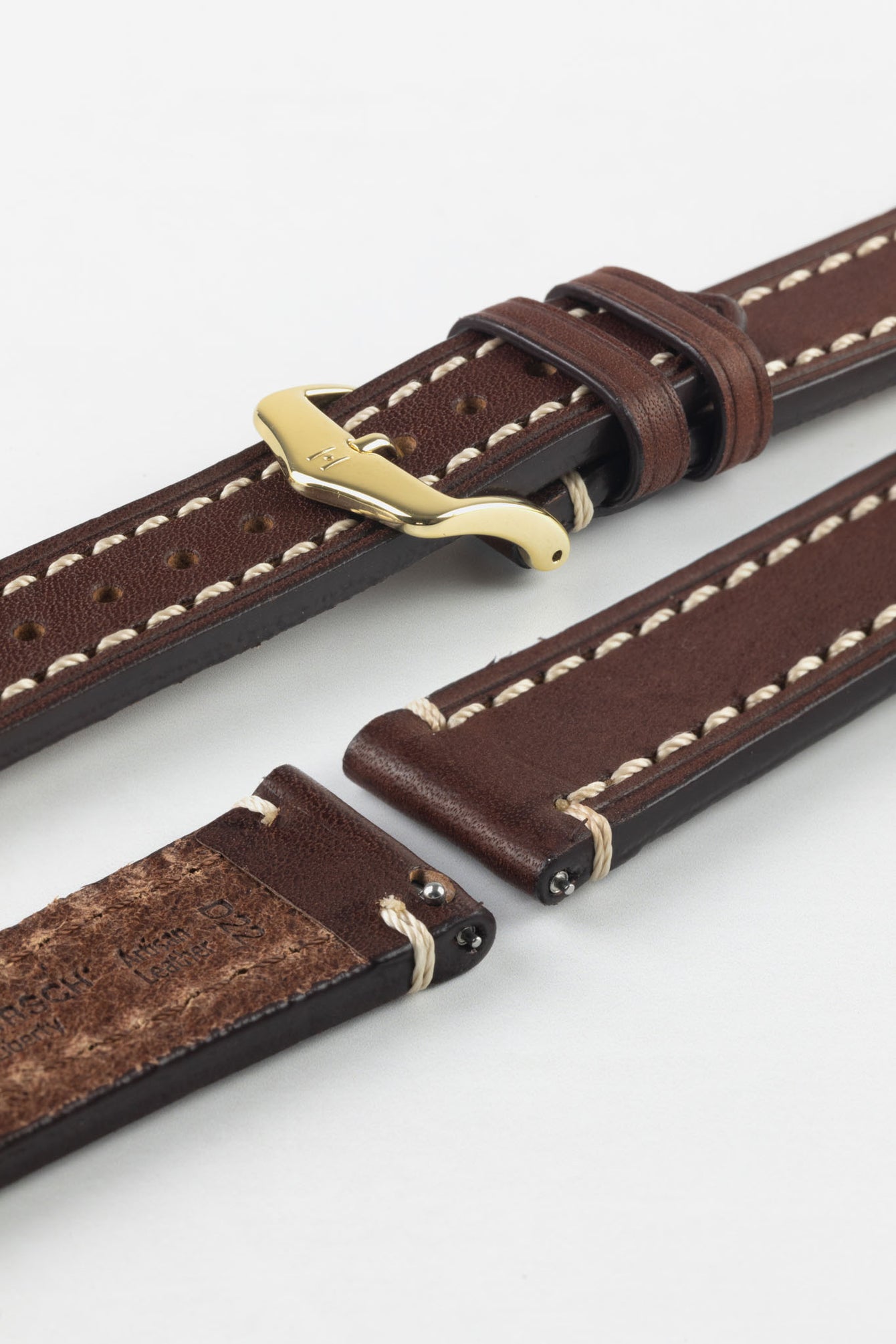 Hirsch LIBERTY Strap - Leather Watch Strap in BROWN