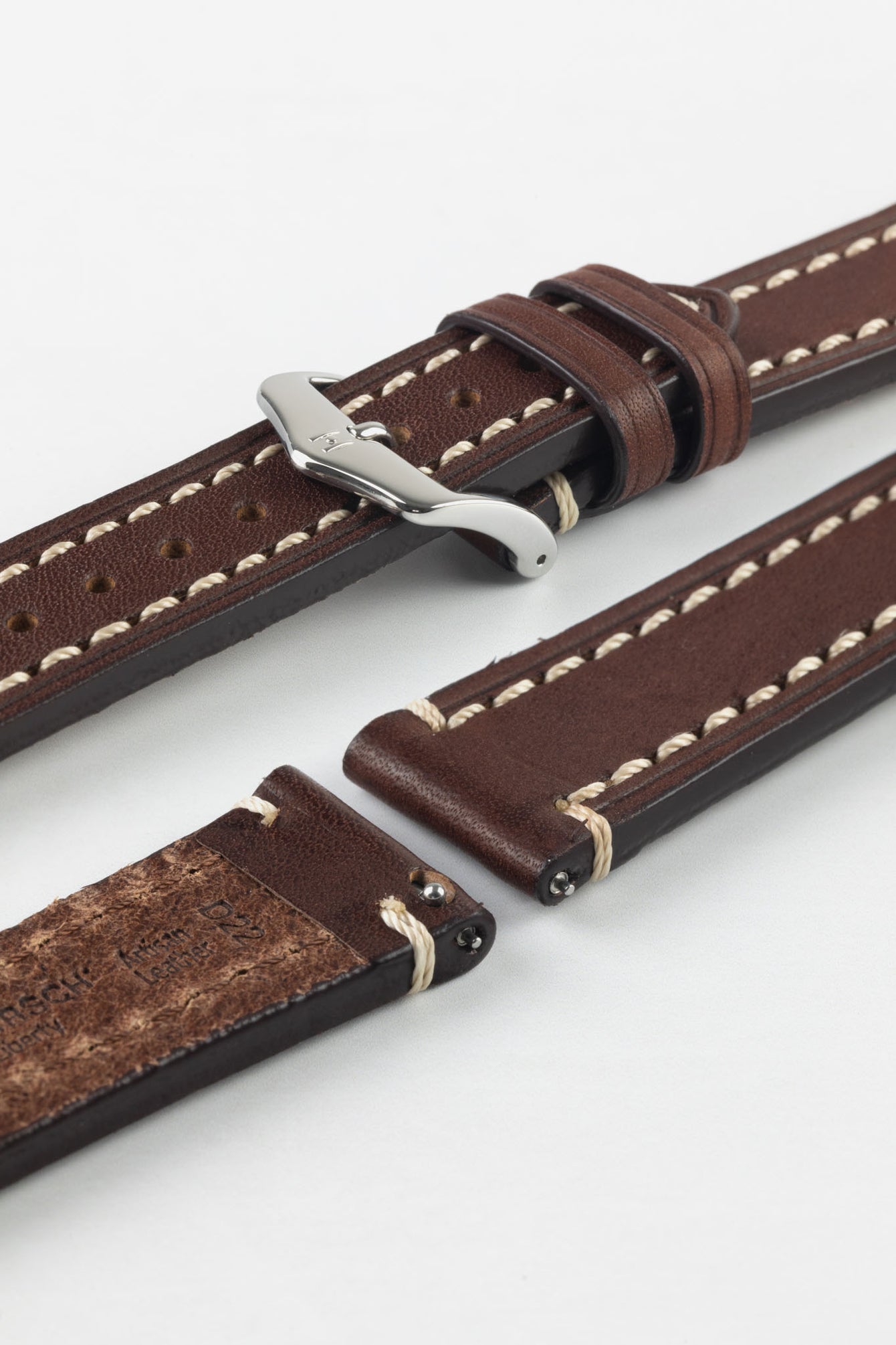 Hirsch LIBERTY Strap - Leather Watch Strap in BROWN