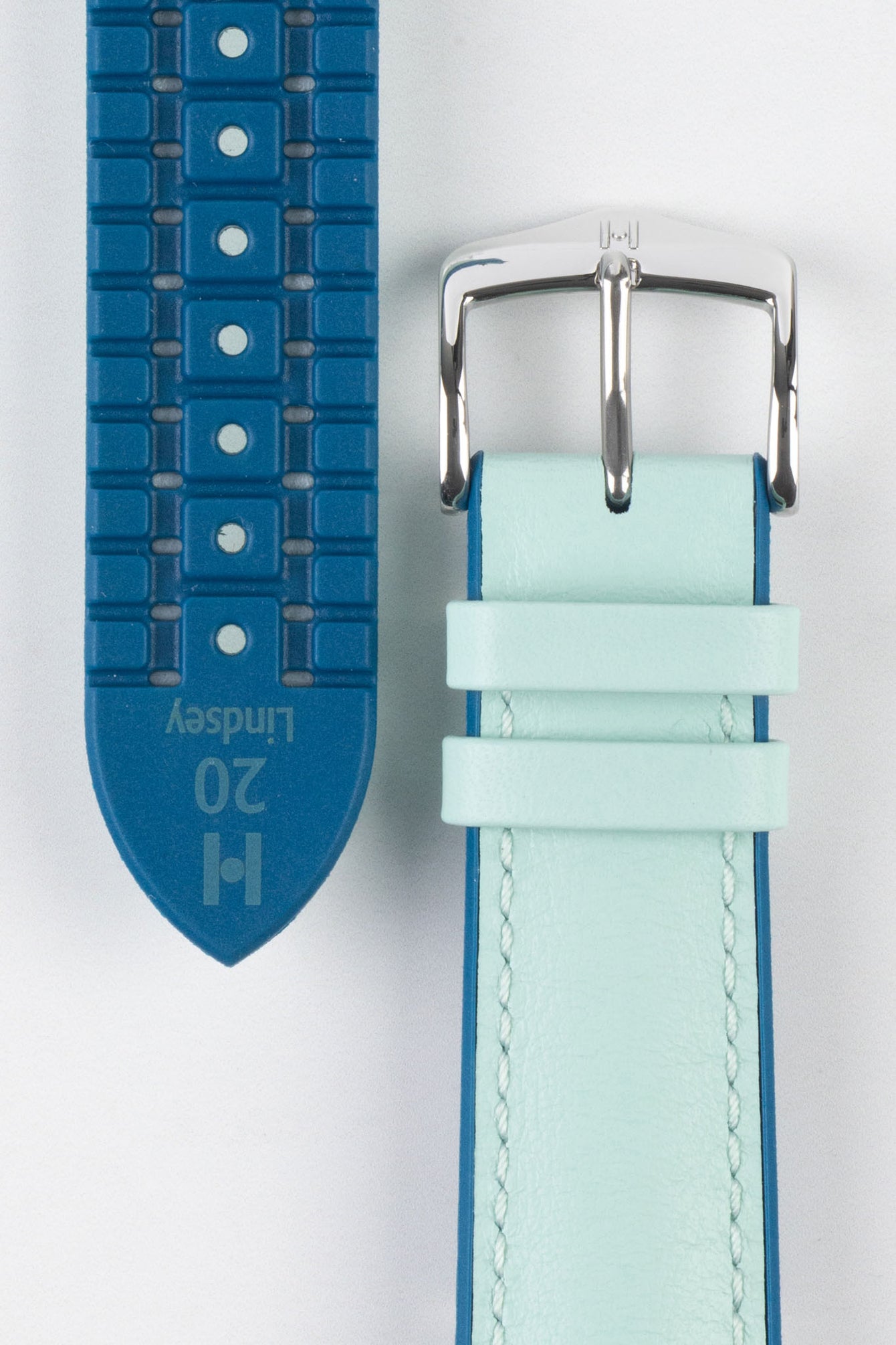 ladies watch blue leather strap 