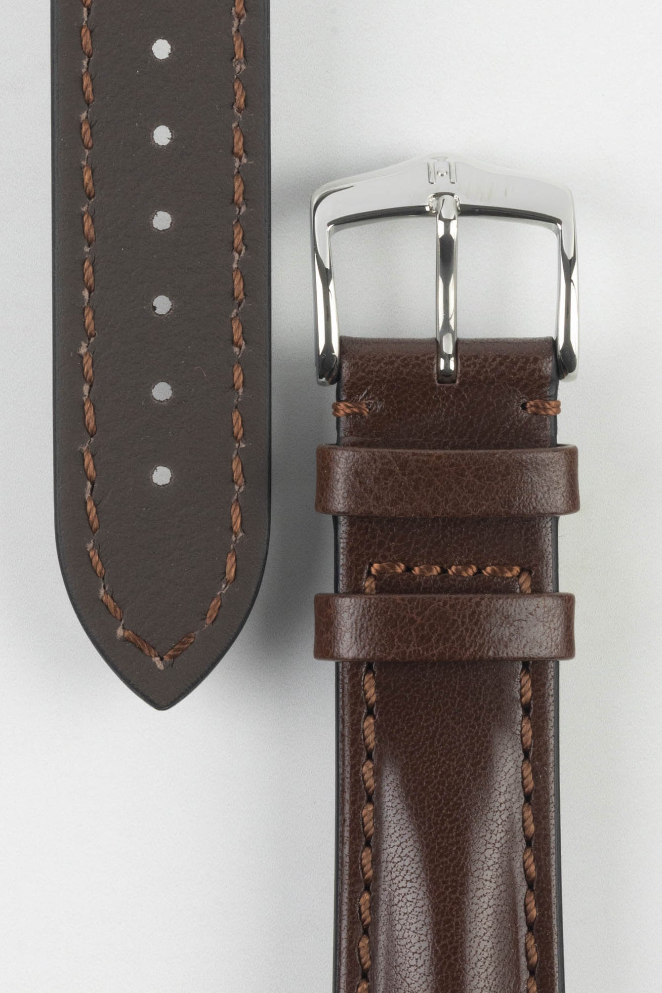 Hirsch LUCCA Brown Tuscan Leather Watch Strap