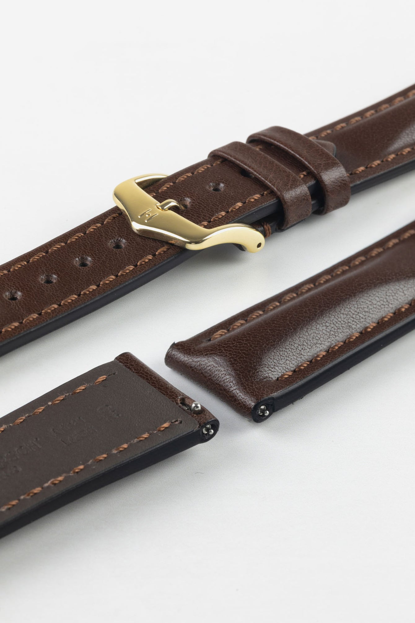 Hirsch LUCCA Brown Tuscan Leather Watch Strap