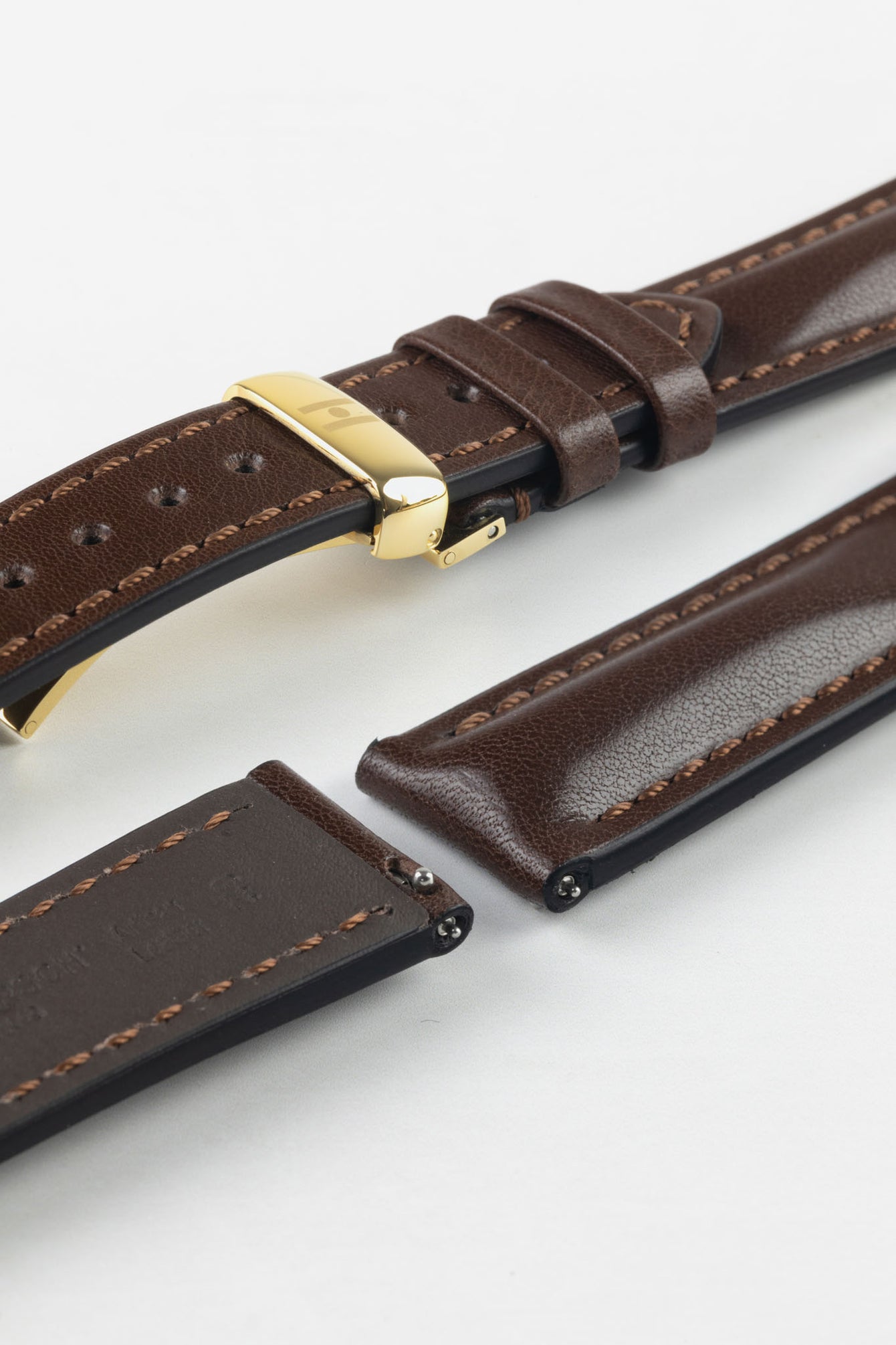 Hirsch LUCCA Brown Tuscan Leather Watch Strap