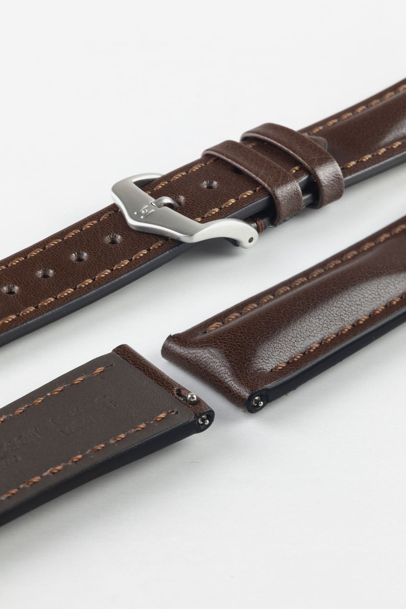 Hirsch LUCCA Brown Tuscan Leather Watch Strap