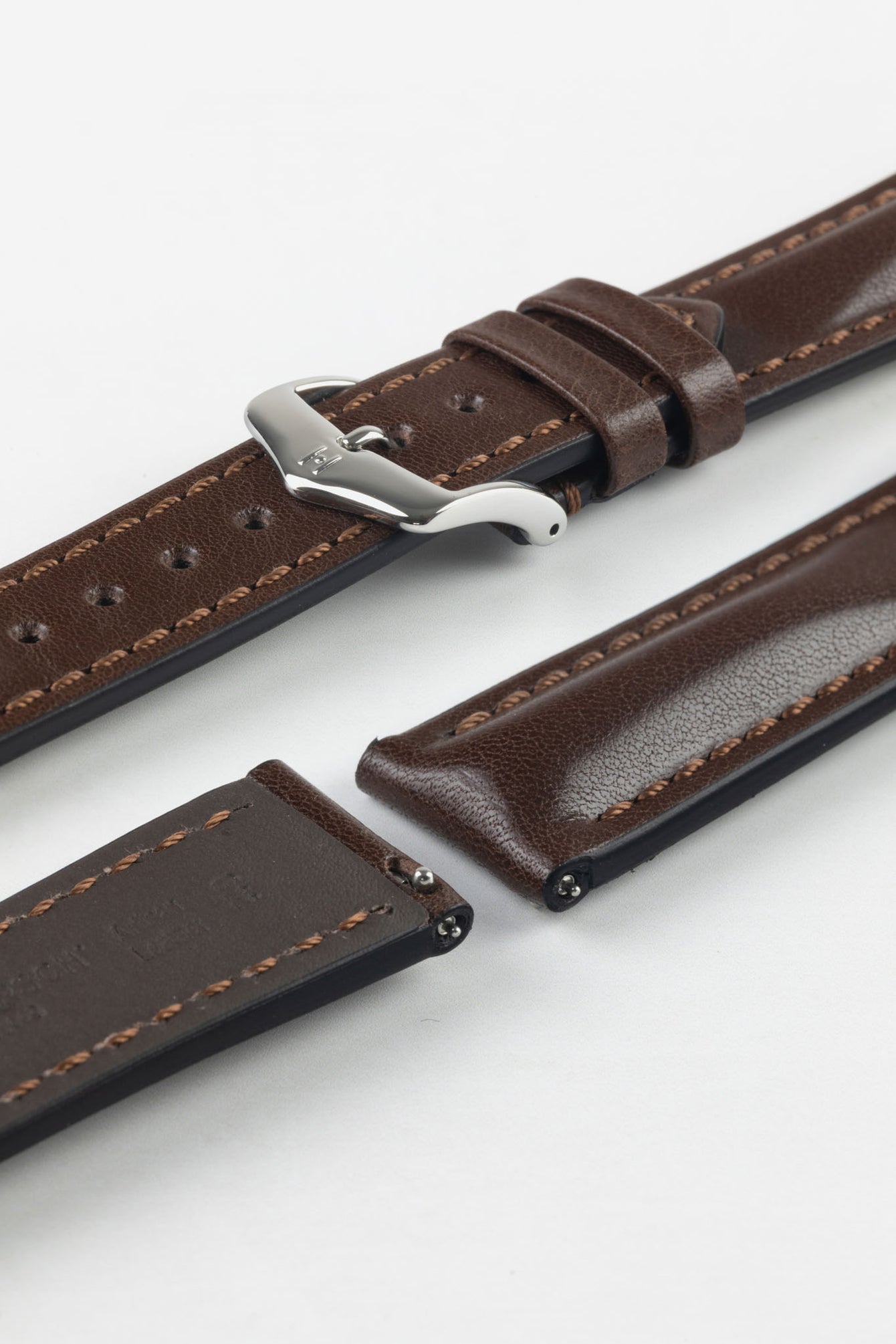 Hirsch LUCCA Brown Tuscan Leather Watch Strap