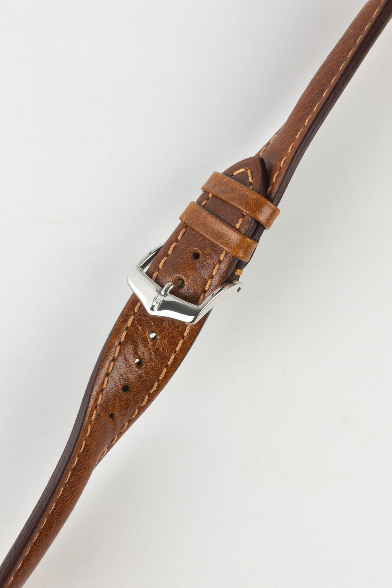 Hirsch LUCCA Tuscan Leather Watch Strap in GOLD BROWN