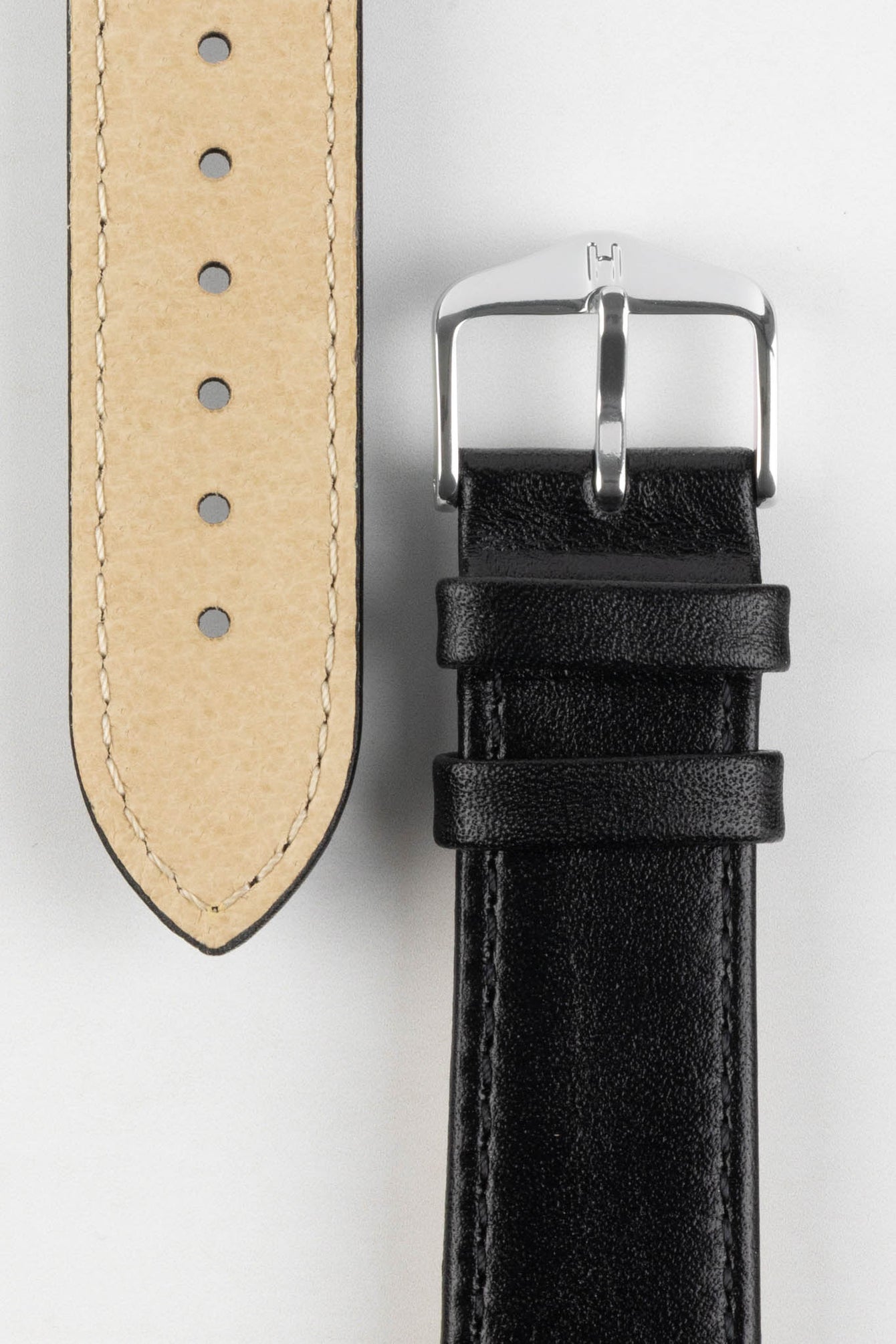 Hirsch OSIRIS Black Quick-Release Calf Leather Watch Strap