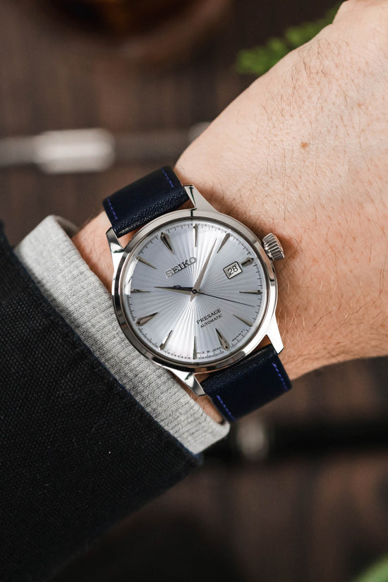 Hirsch Blue Leather Strap | Hirsch Osiris | Watch Obsession UK