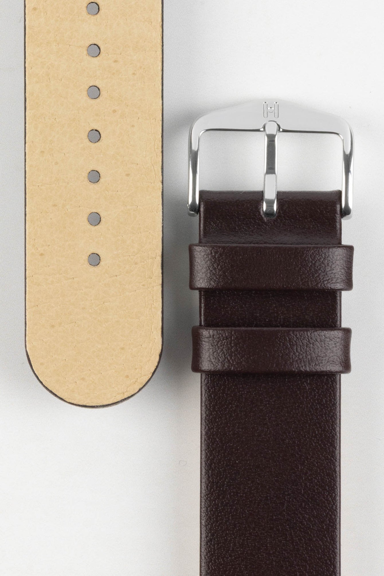 Hirsch SCANDIC Calf Leather Watch Strap in BROWN