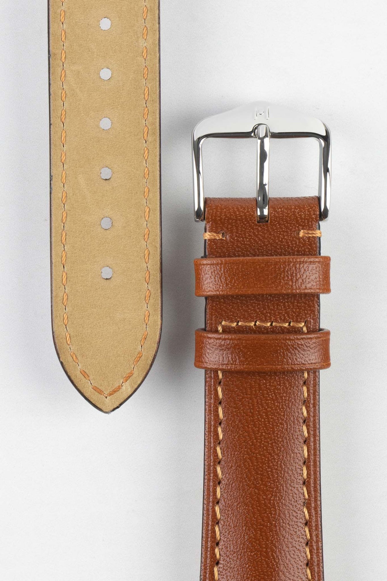 Hirsch SIENA Gold Brown Tuscan Leather Watch Strap